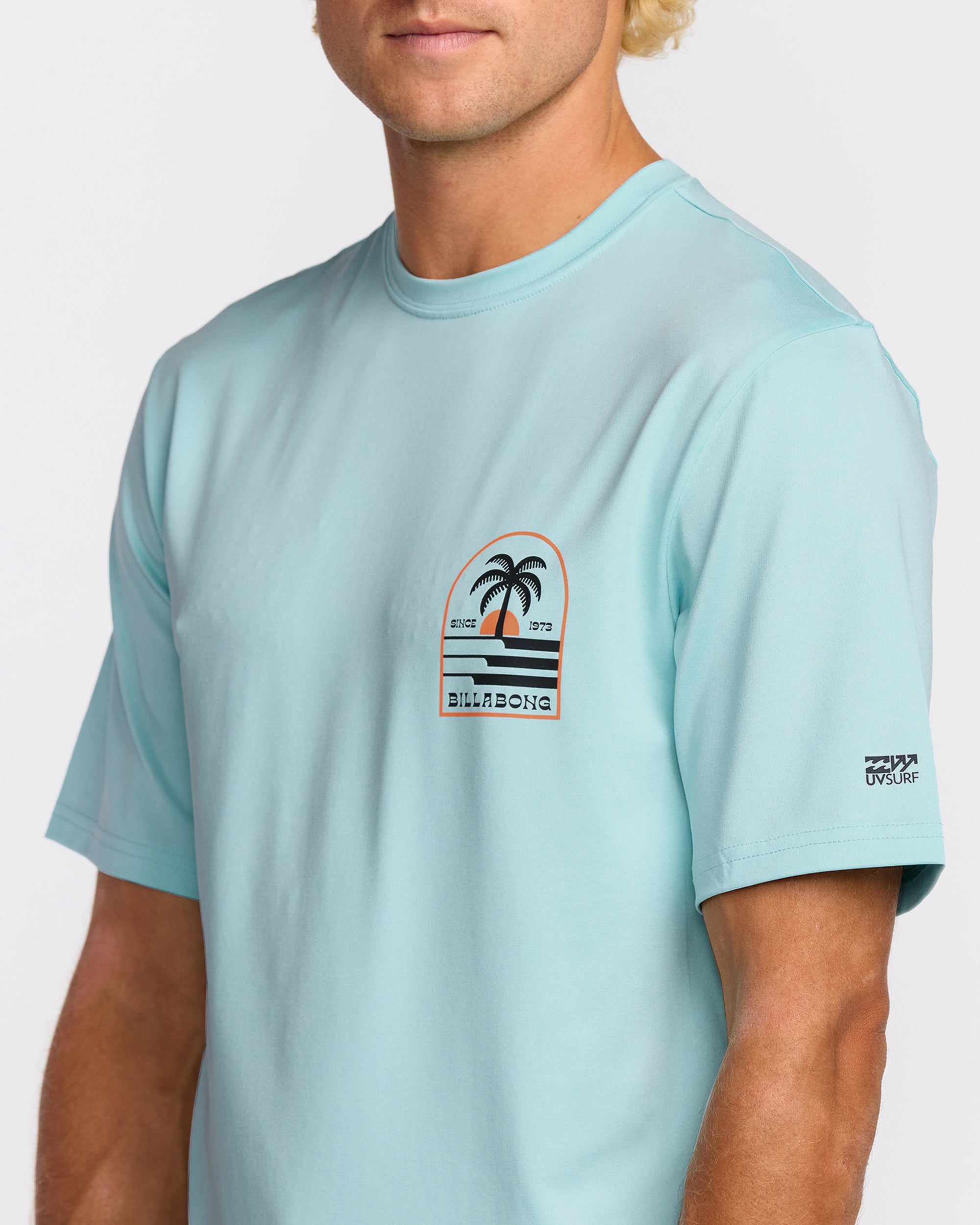 Portal Loose Fit UPF 50 Short Sleeve Surf UPF 50 Short Sleeve T-Shirt - Lt Blue Hth
