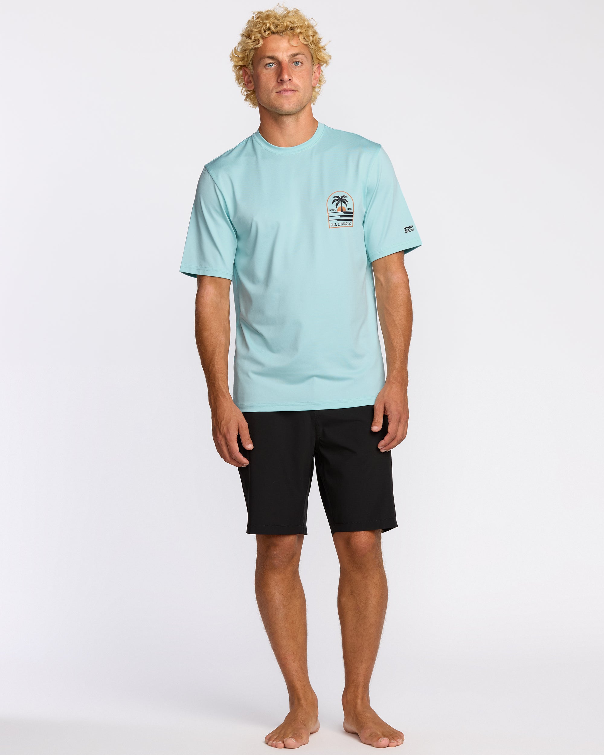 Portal Loose Fit UPF 50 Short Sleeve Surf UPF 50 Short Sleeve T-Shirt - Lt Blue Hth