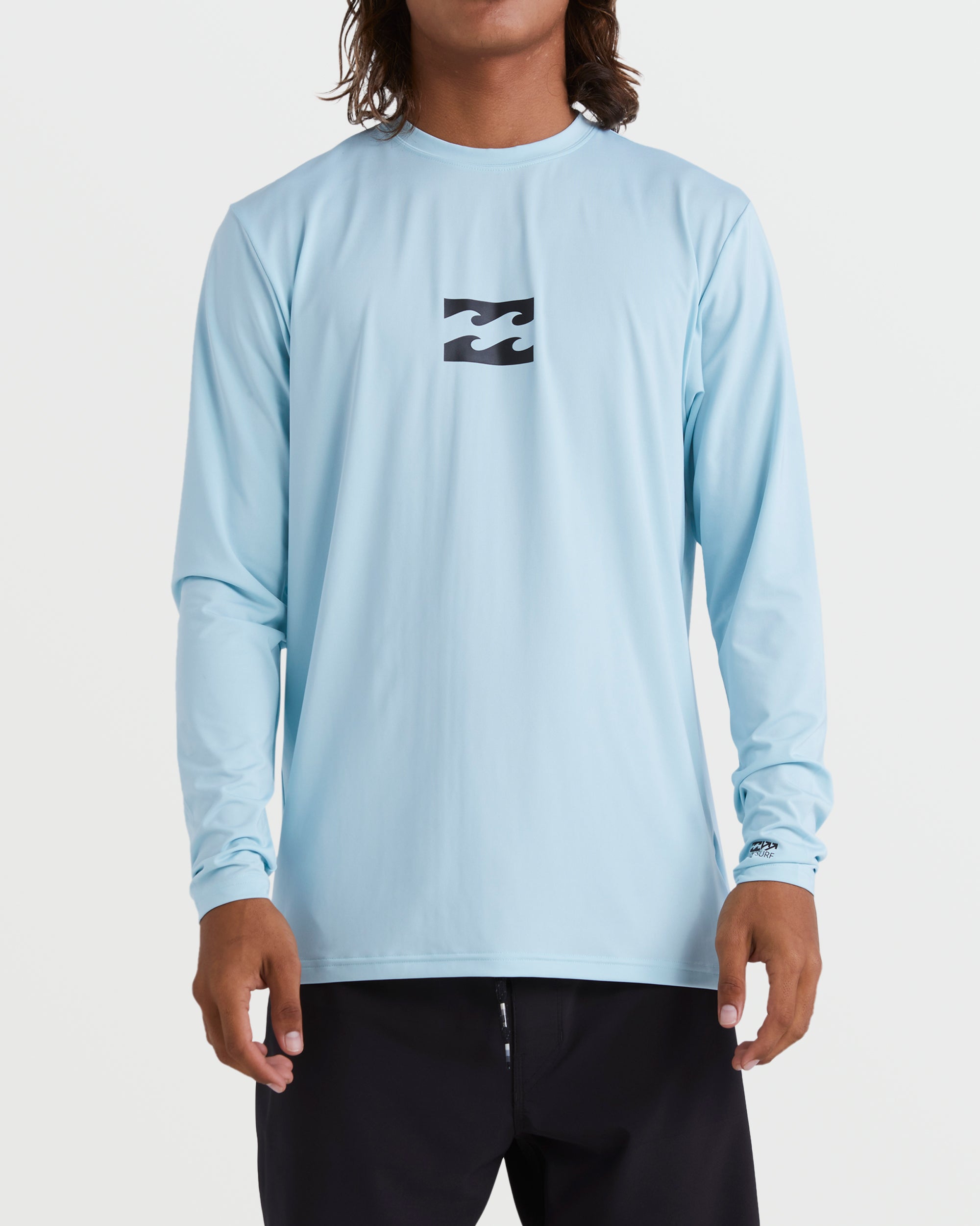 All Day Wave Loose Fit UPF 50 Long Sleeve Surf Tee - Crown Blue