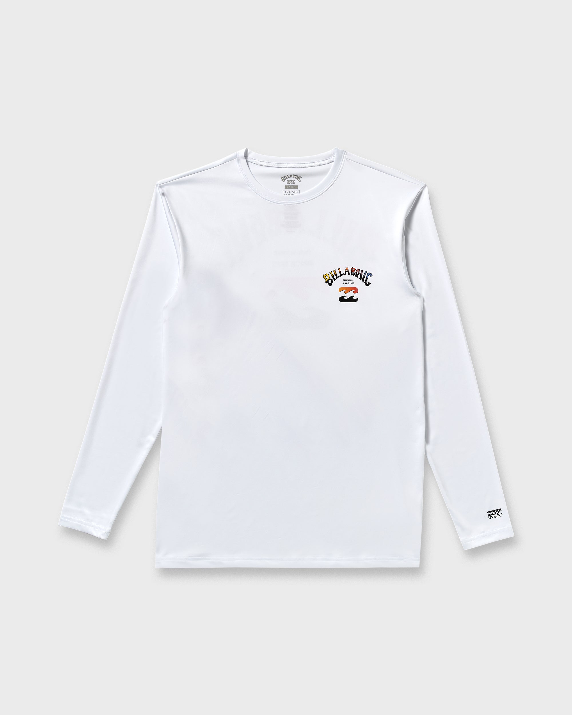 Arch Fade Loose Fit UPF 50 Long Sleeve Surf T-Shirt - White