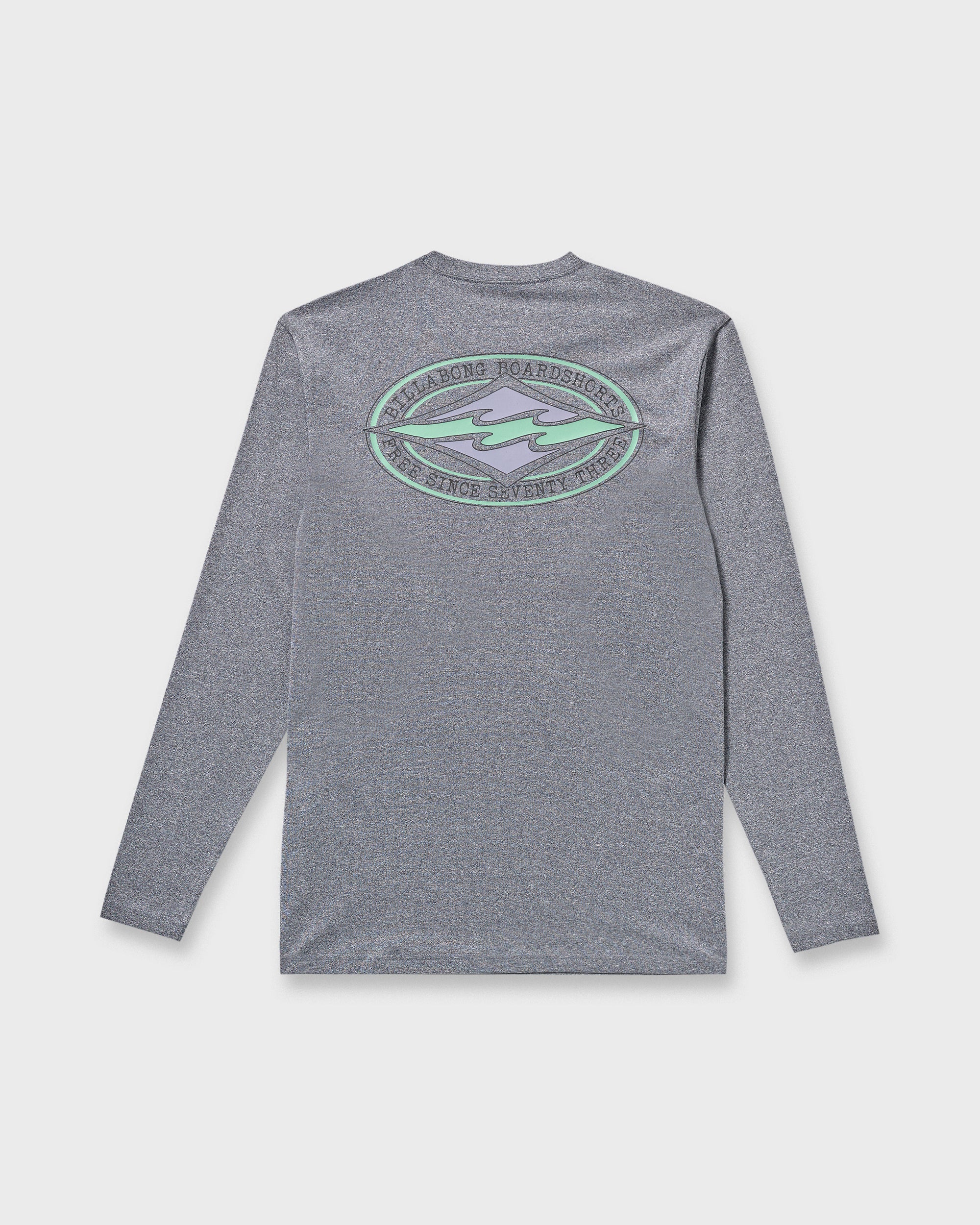 Diamond Vision Loose Fit UPF 50 Long Sleeve Surf T-Shirt - Mrgray Hth