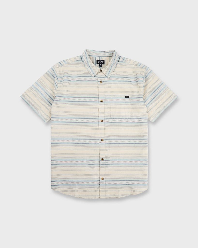 All Day Stripe Short Sleeve Shirt - Desert Sand