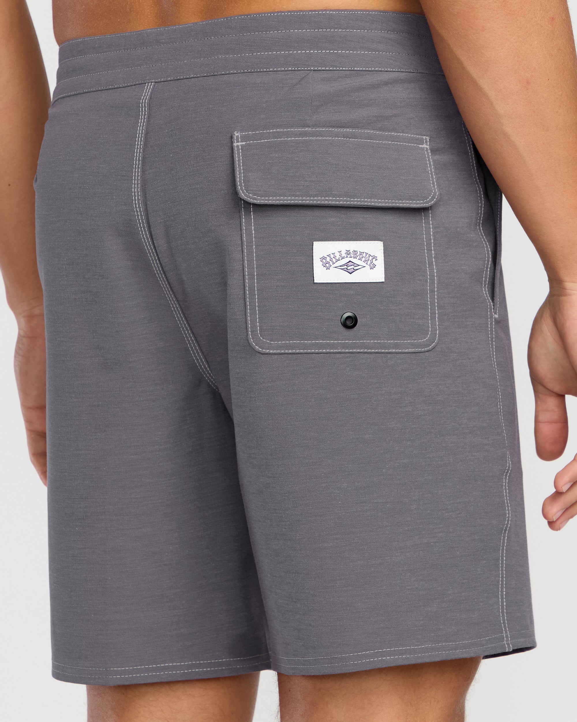Every Other Day Lo Tide 18" Boardshorts - Gray Violet
