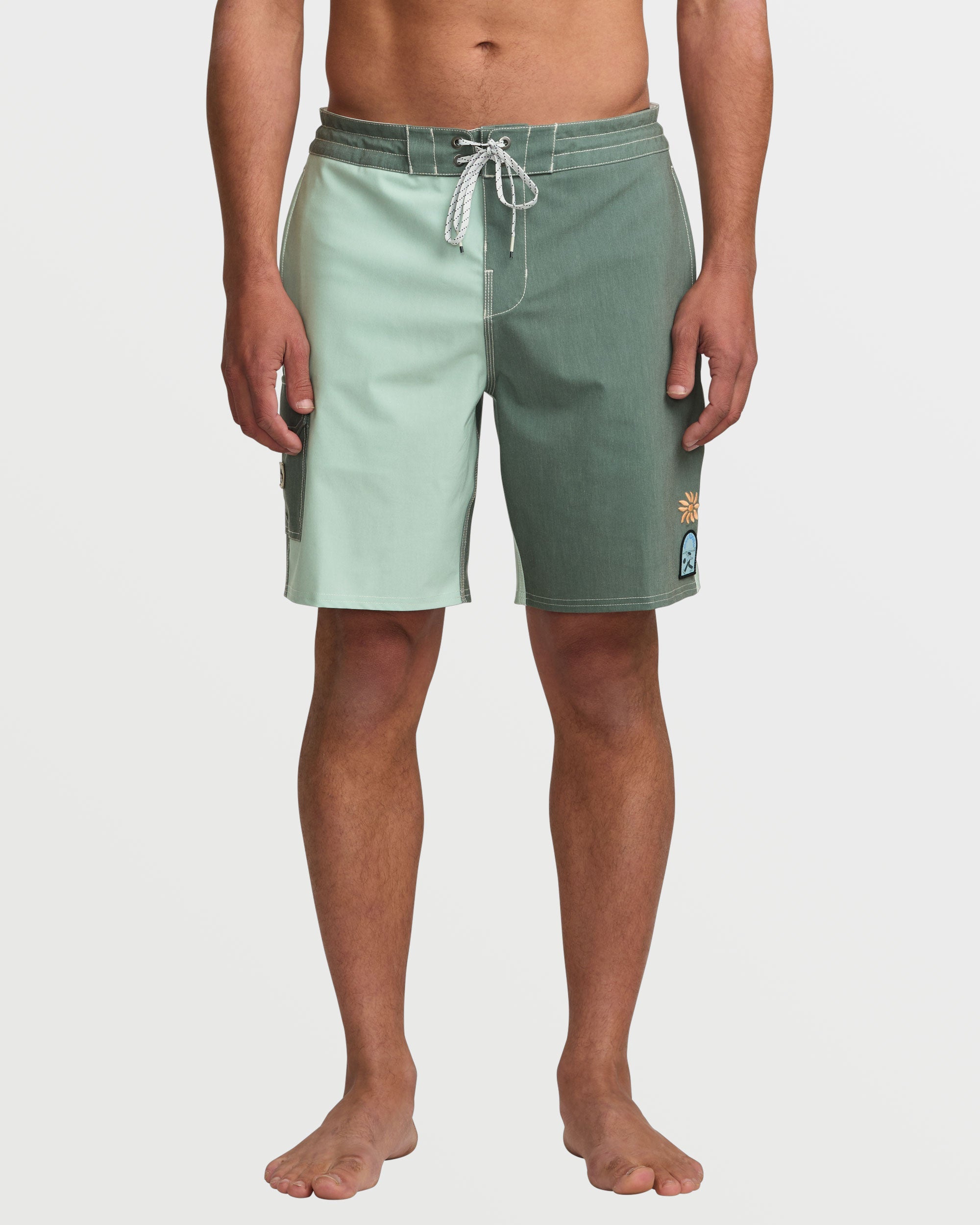 Sunshine Lo Tide 19" Boardshorts - Green Tea