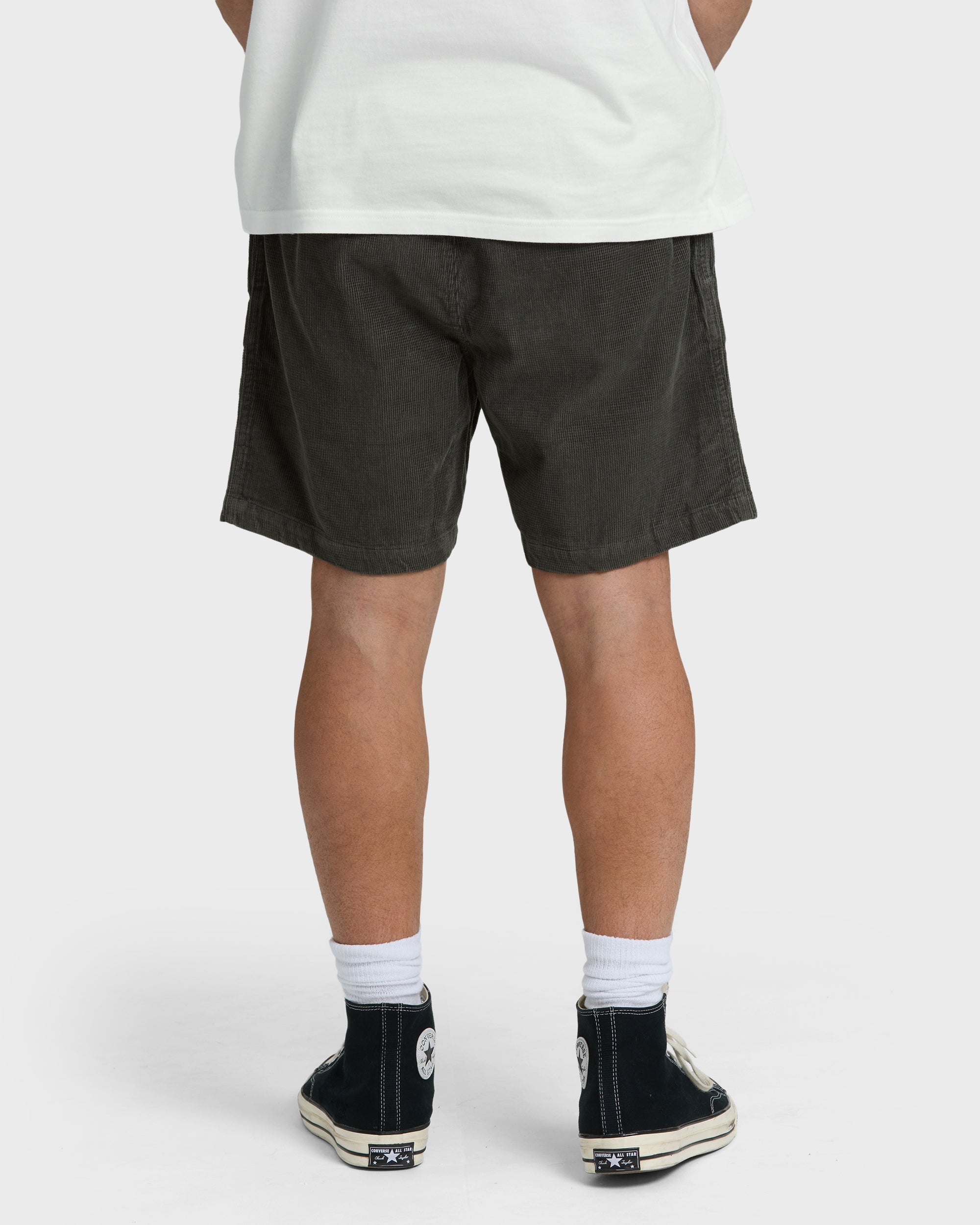 Larry Layback 19" Cord Shorts - Dark Gray