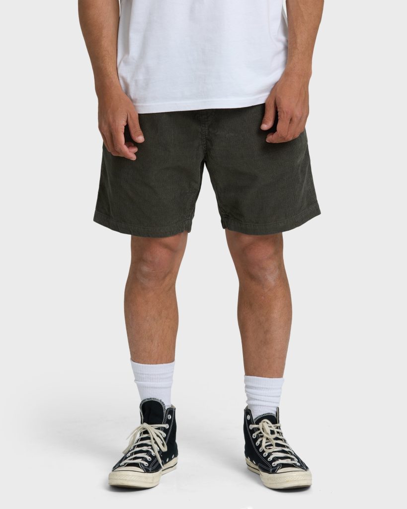 Larry Layback 19" Cord Shorts - Dark Gray