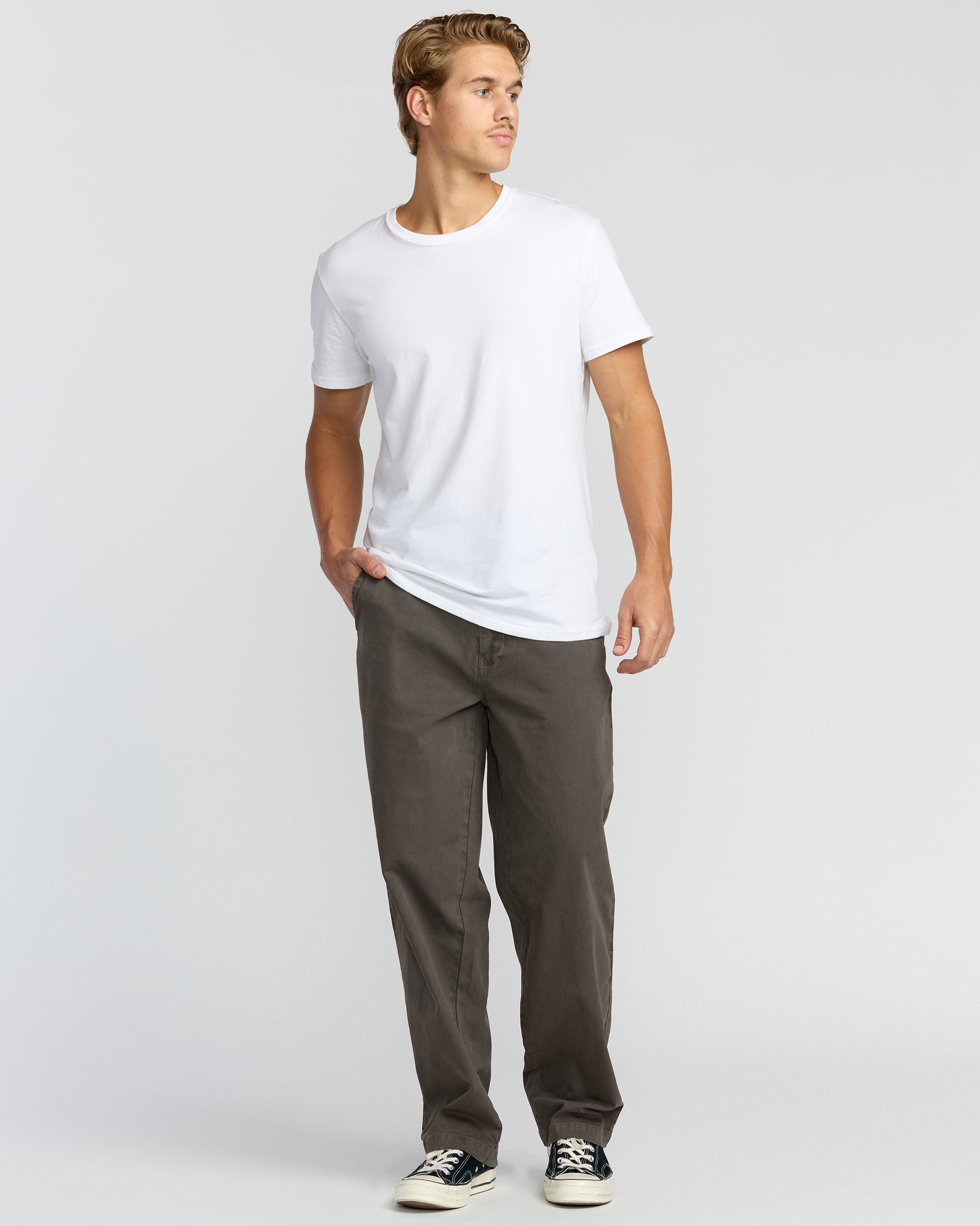 73 Wave Washed Chino Pants - Raven