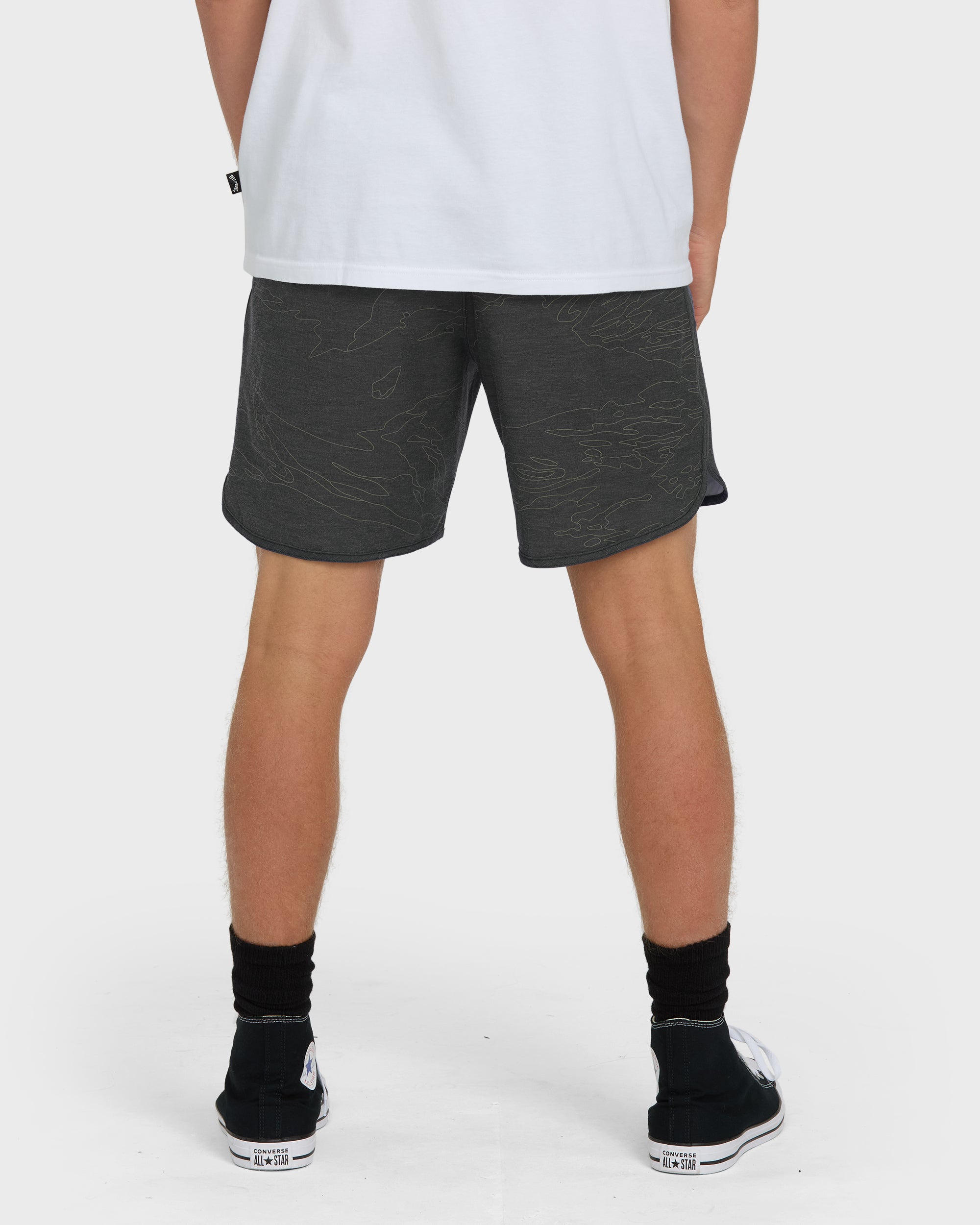Surftrek Transit Elastic 17" Hybrid Shorts - Black Camo
