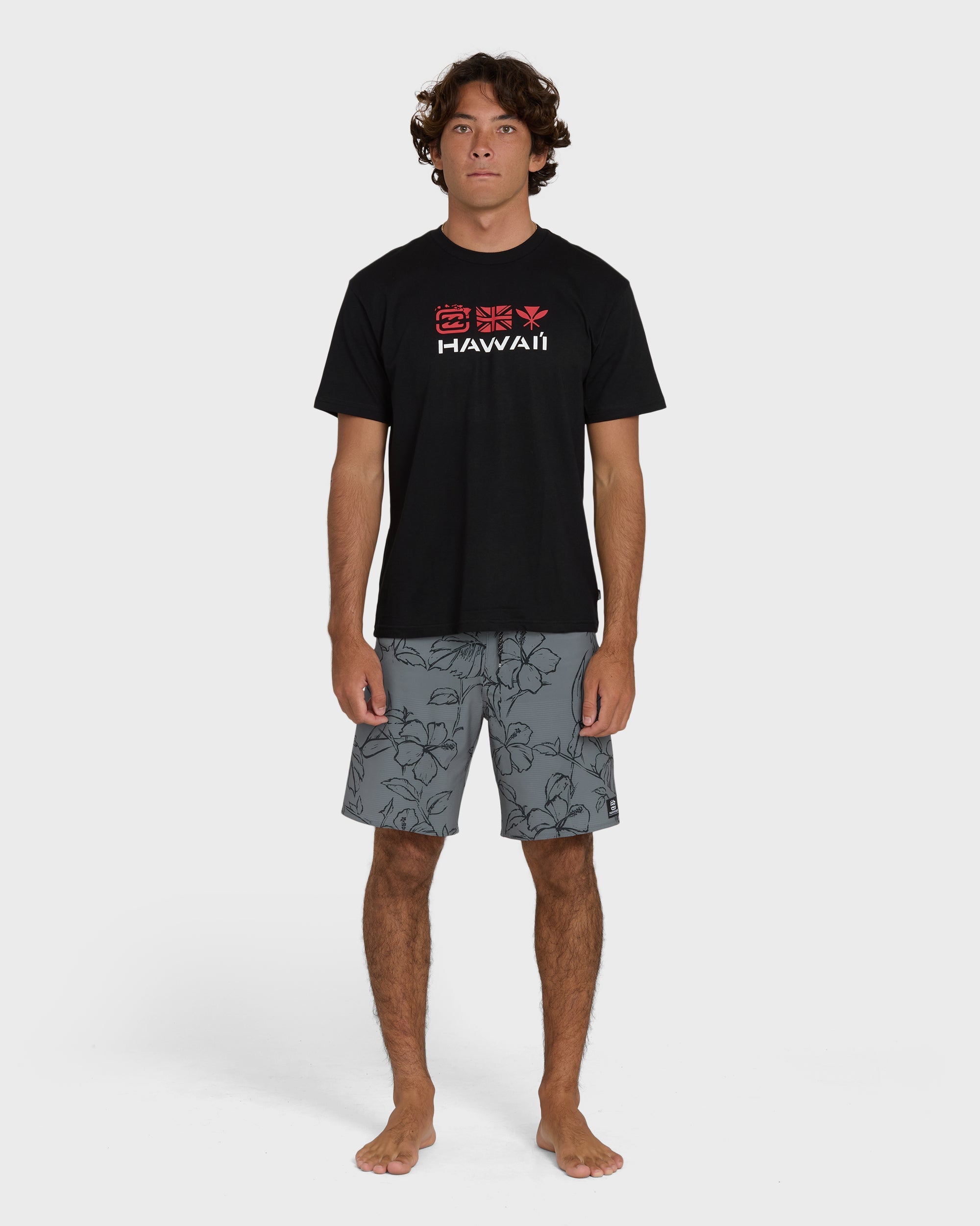 Kahili Hawaii Regular Short Sleeve Tee - Black