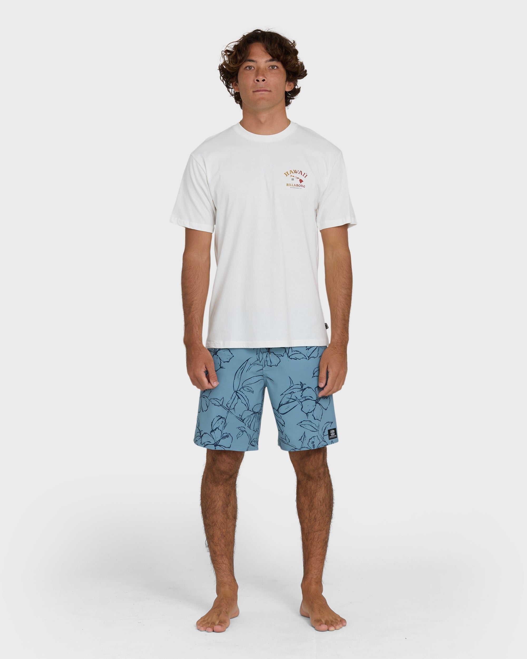 Island Chain Hawaii Regular Short Sleeve Tee - Off White