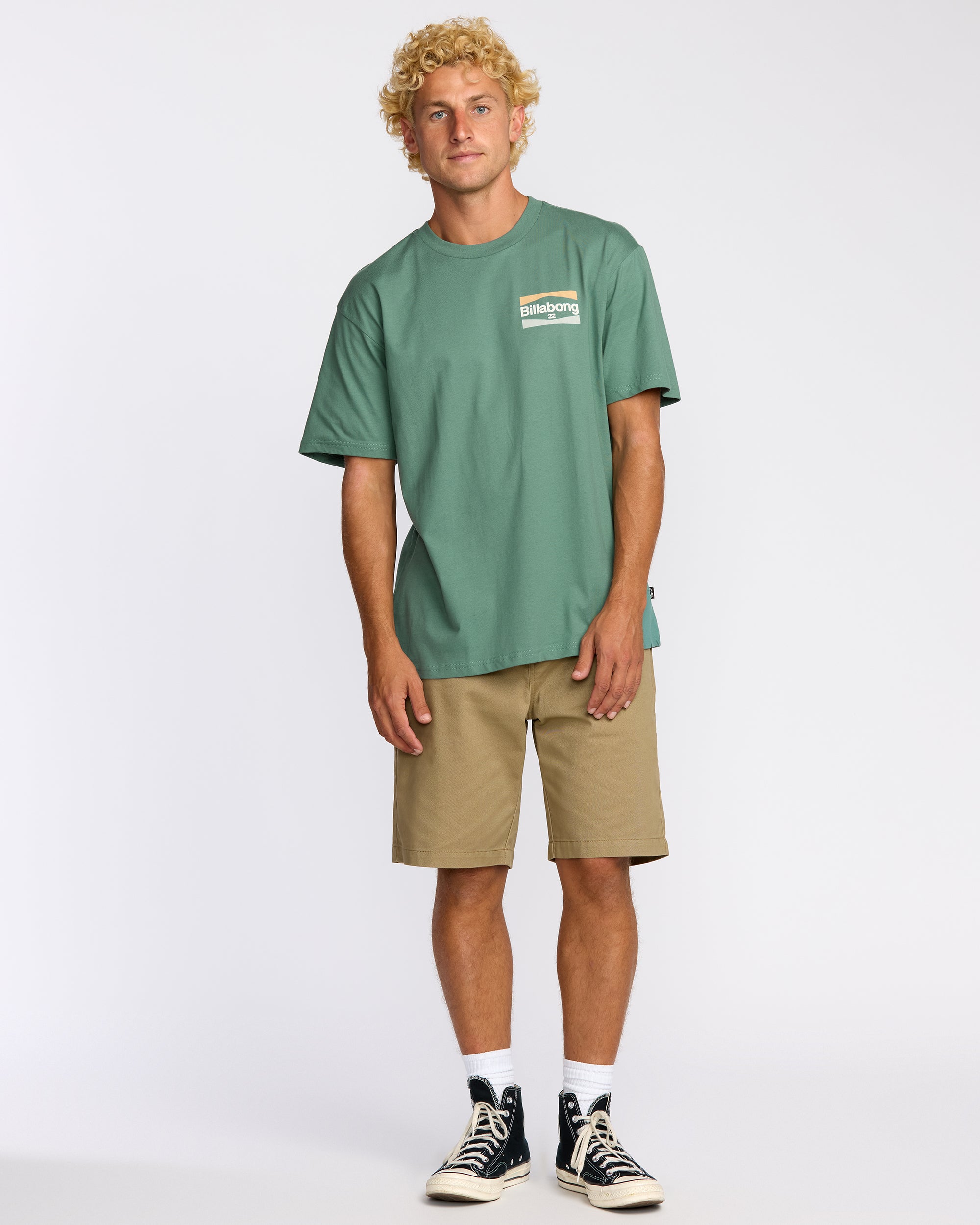 Walled Regular Short Sleeve T-Shirt - Sage Green
