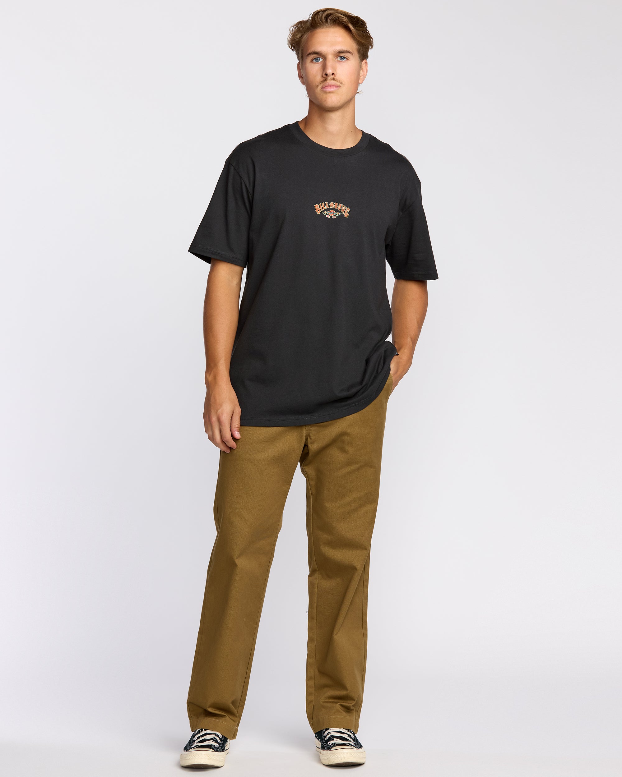 Rose Arch Regular Short Sleeve T-Shirt - Washed Black