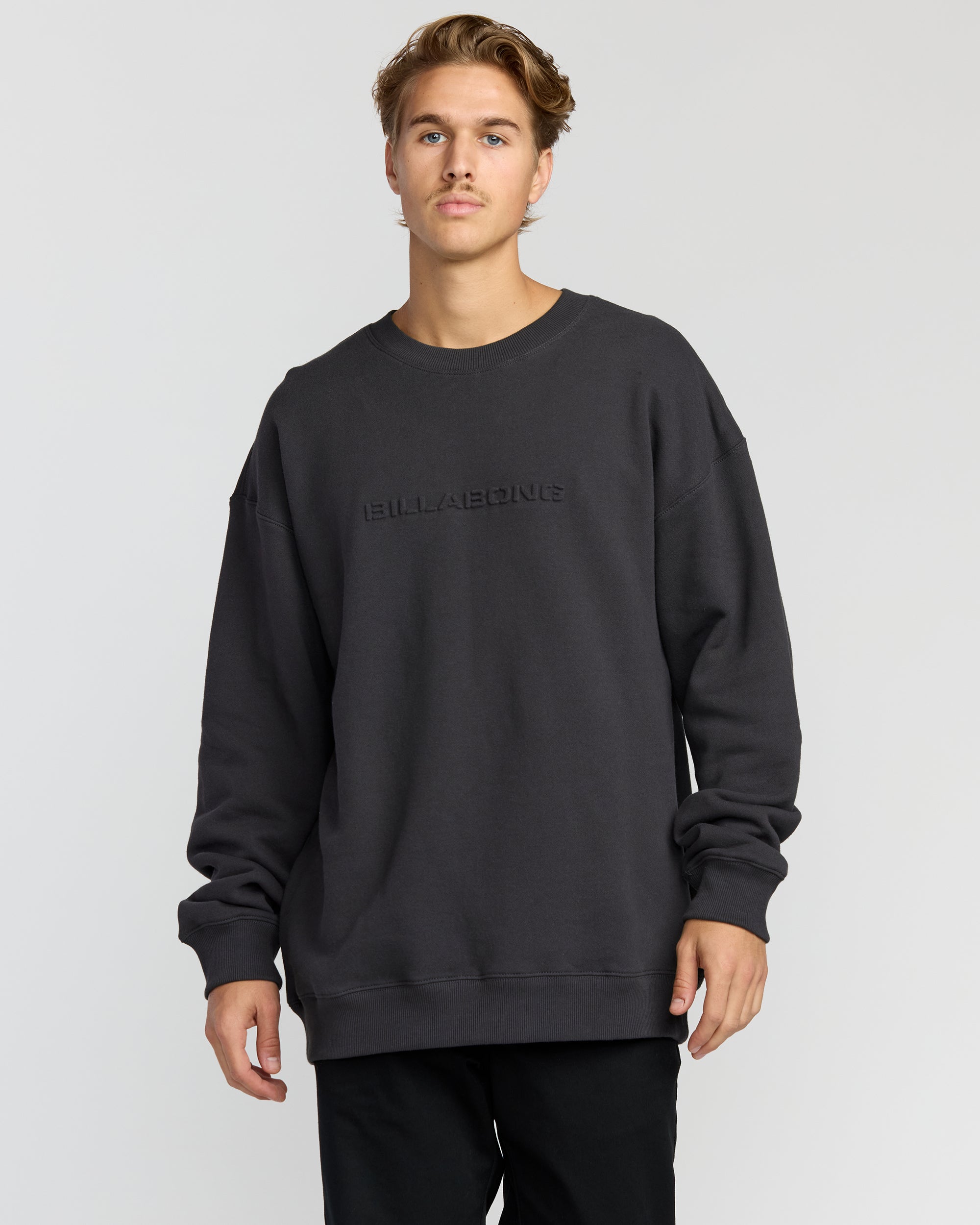 Iconic Emboss Crewneck Sweatshirt - Black