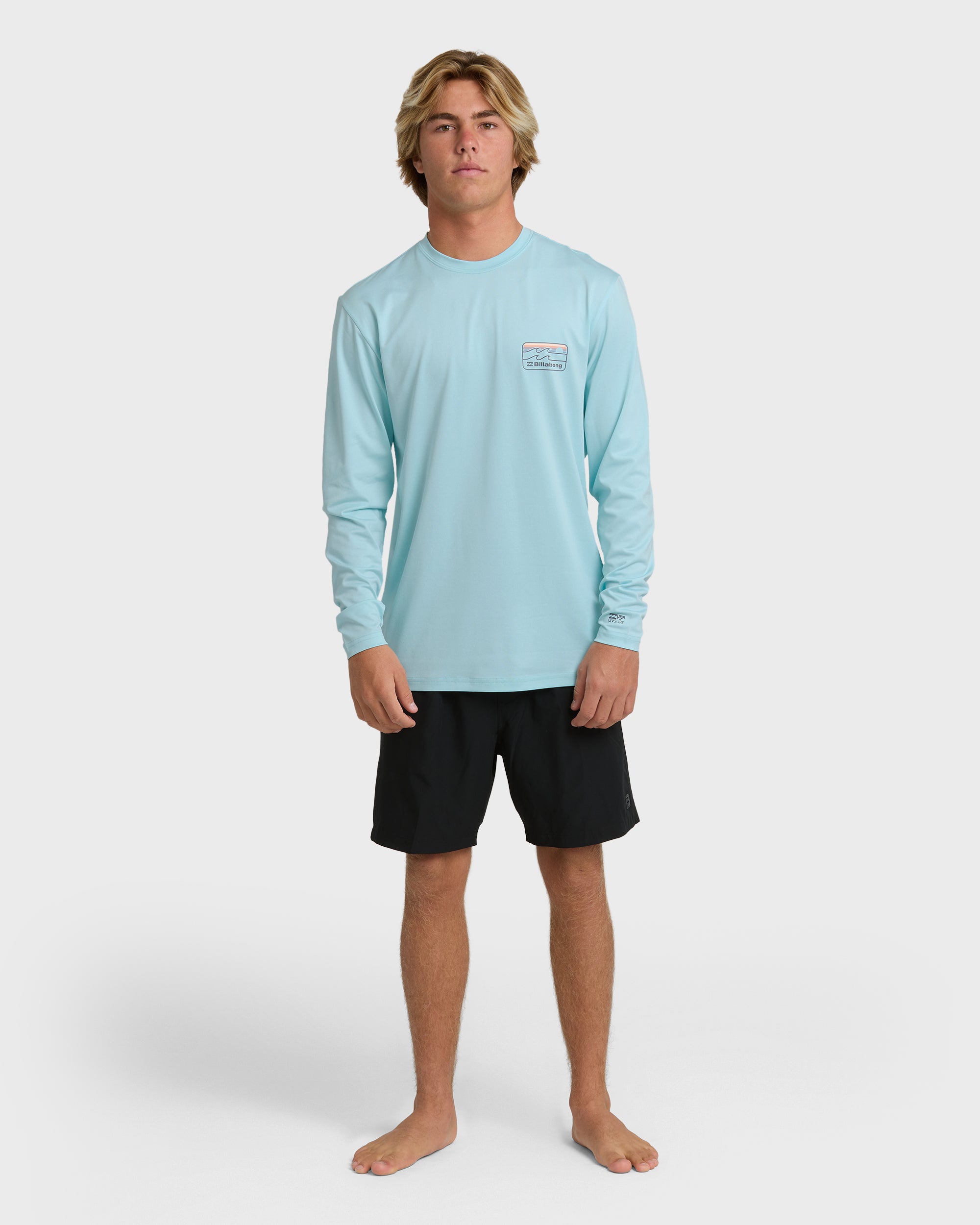 Runner UPF 50 Long Sleeve Surf Tee - Blue Heather