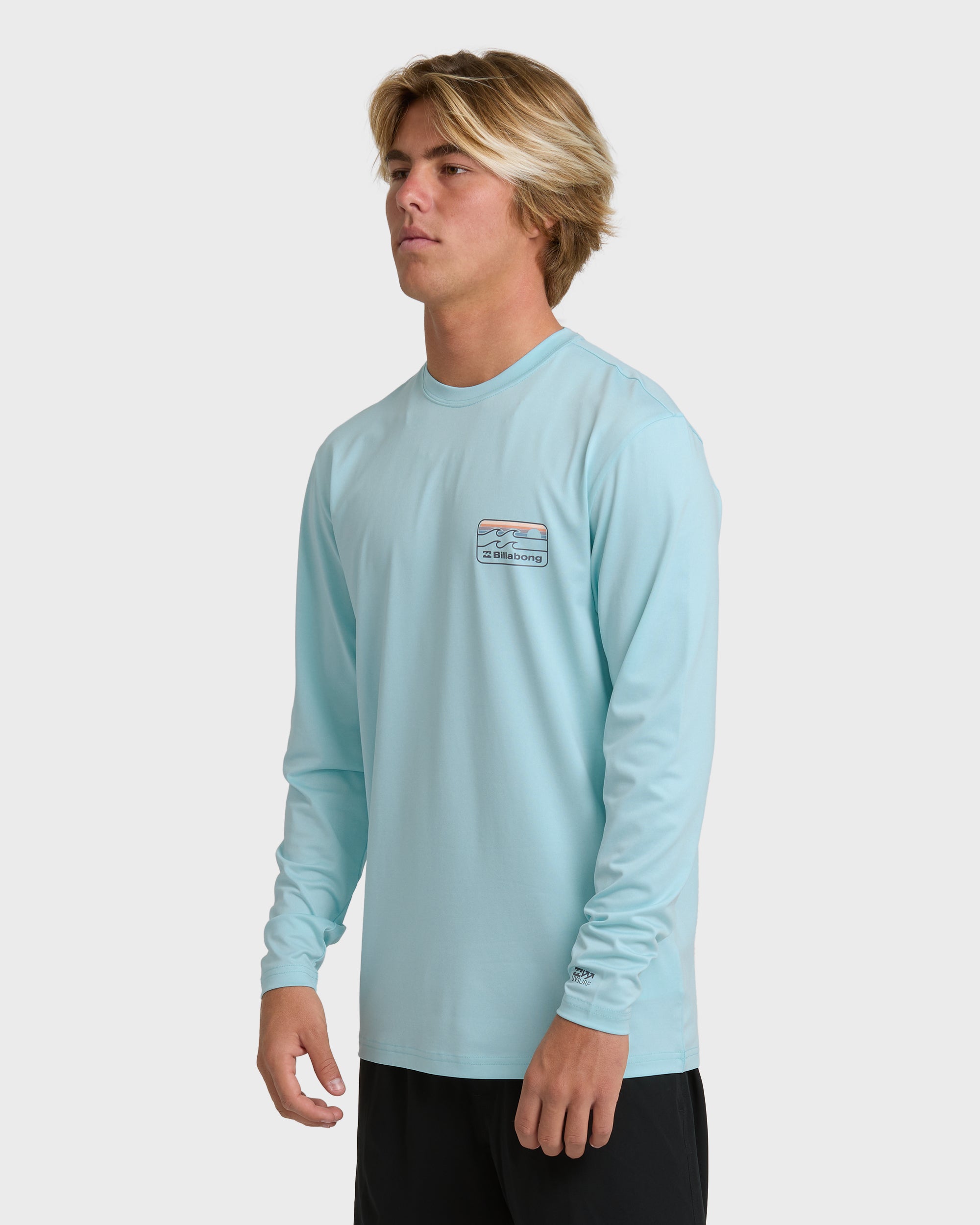 Runner UPF 50 Long Sleeve Surf Tee - Blue Heather