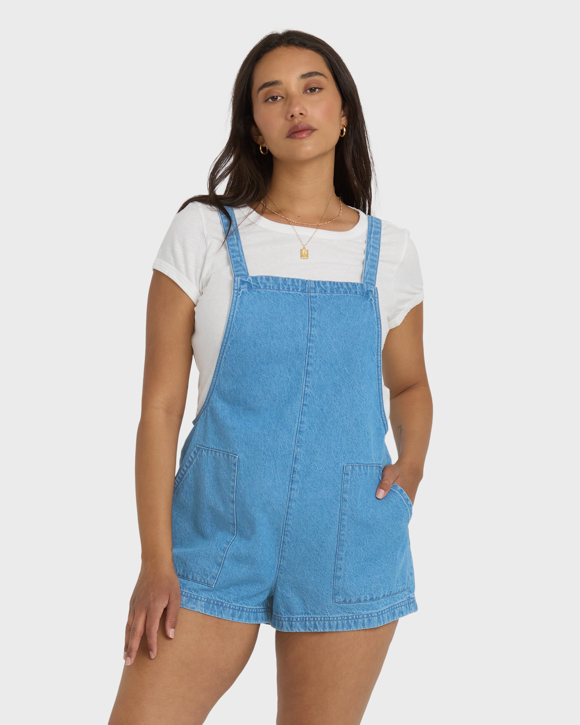 Beach Crush Denim Overalls - Salt Washed