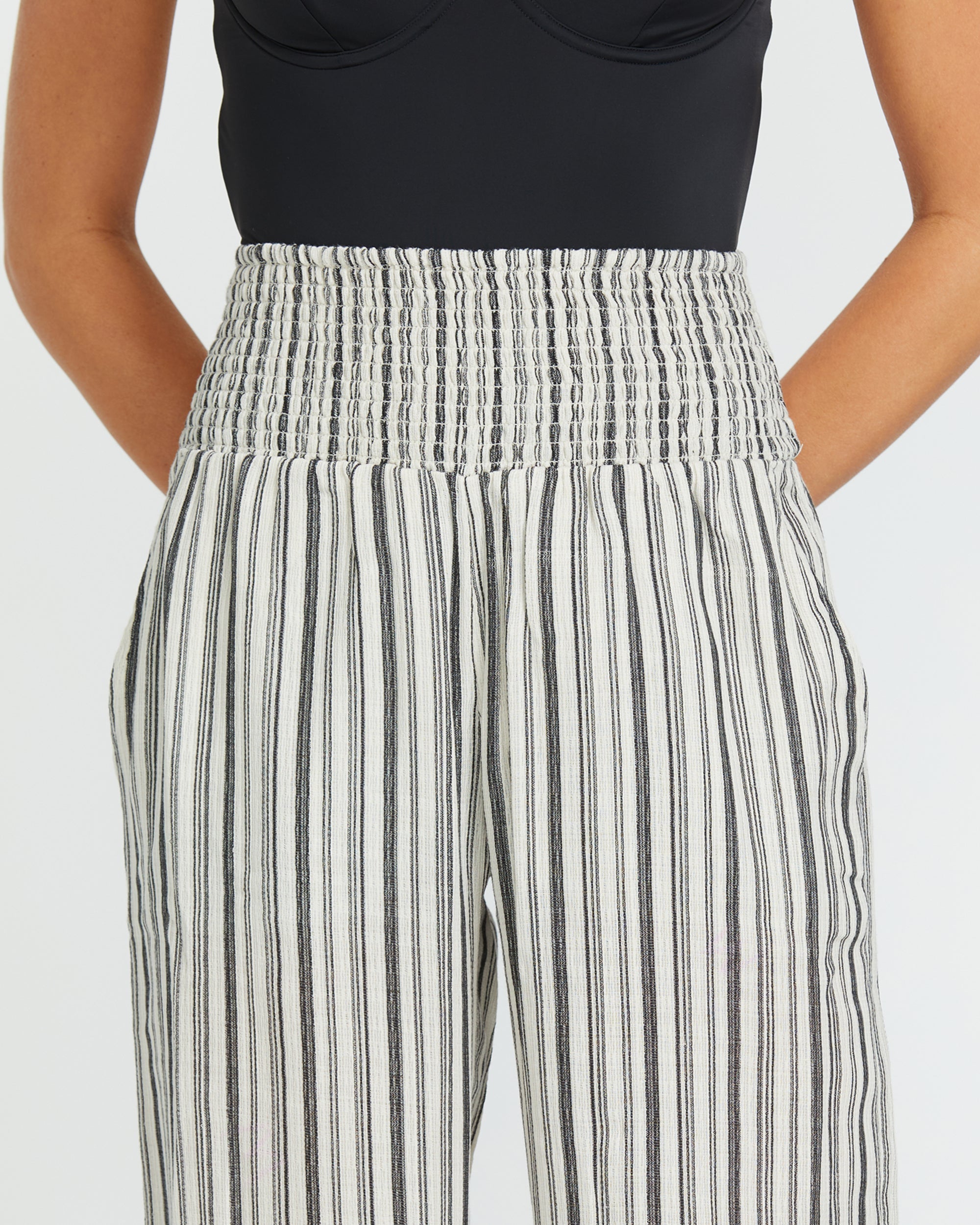 New Waves 2 Elastic Waist Pants - Black Pebble
