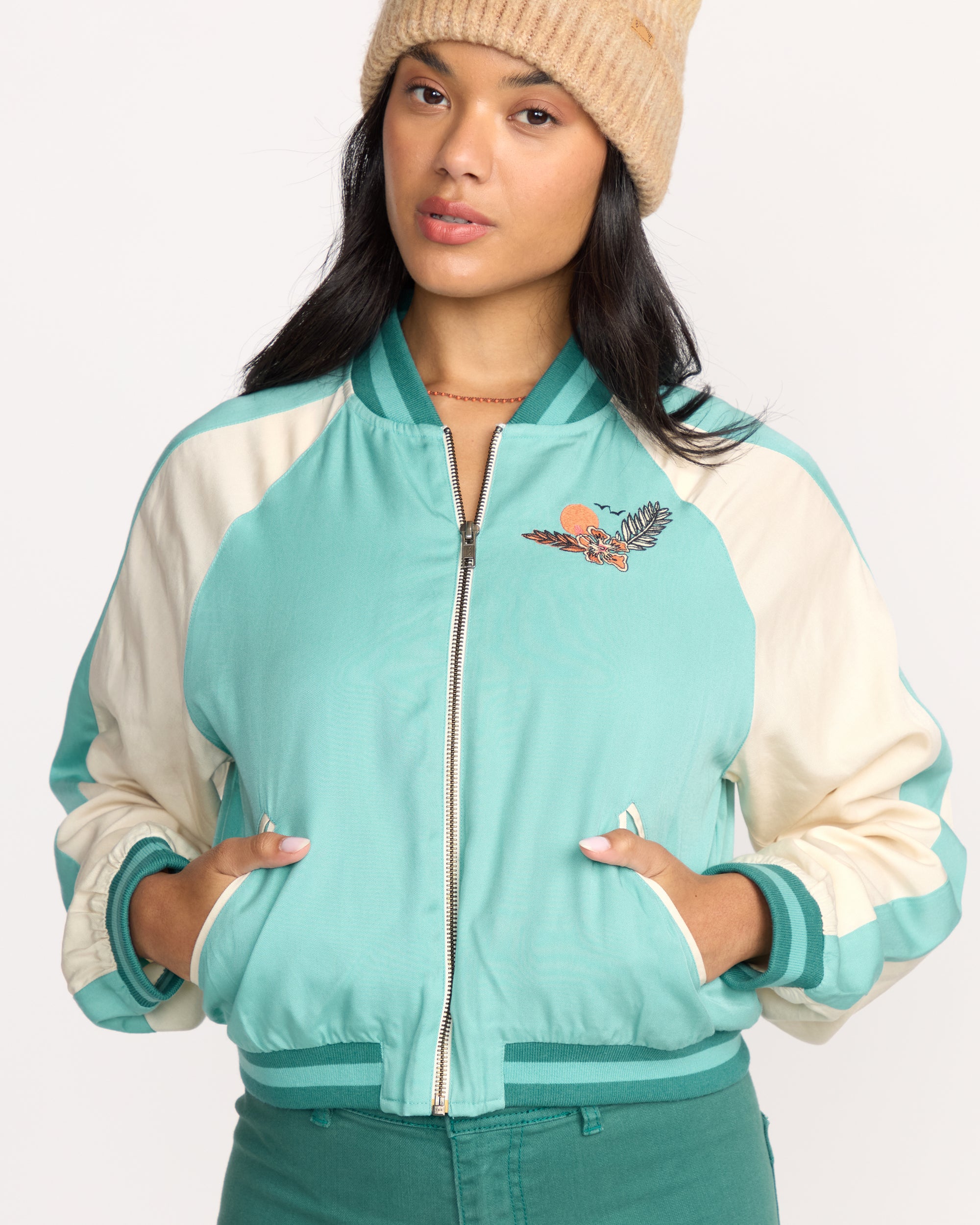 Dream Vacation Souvenir Jacket - Misty Blue