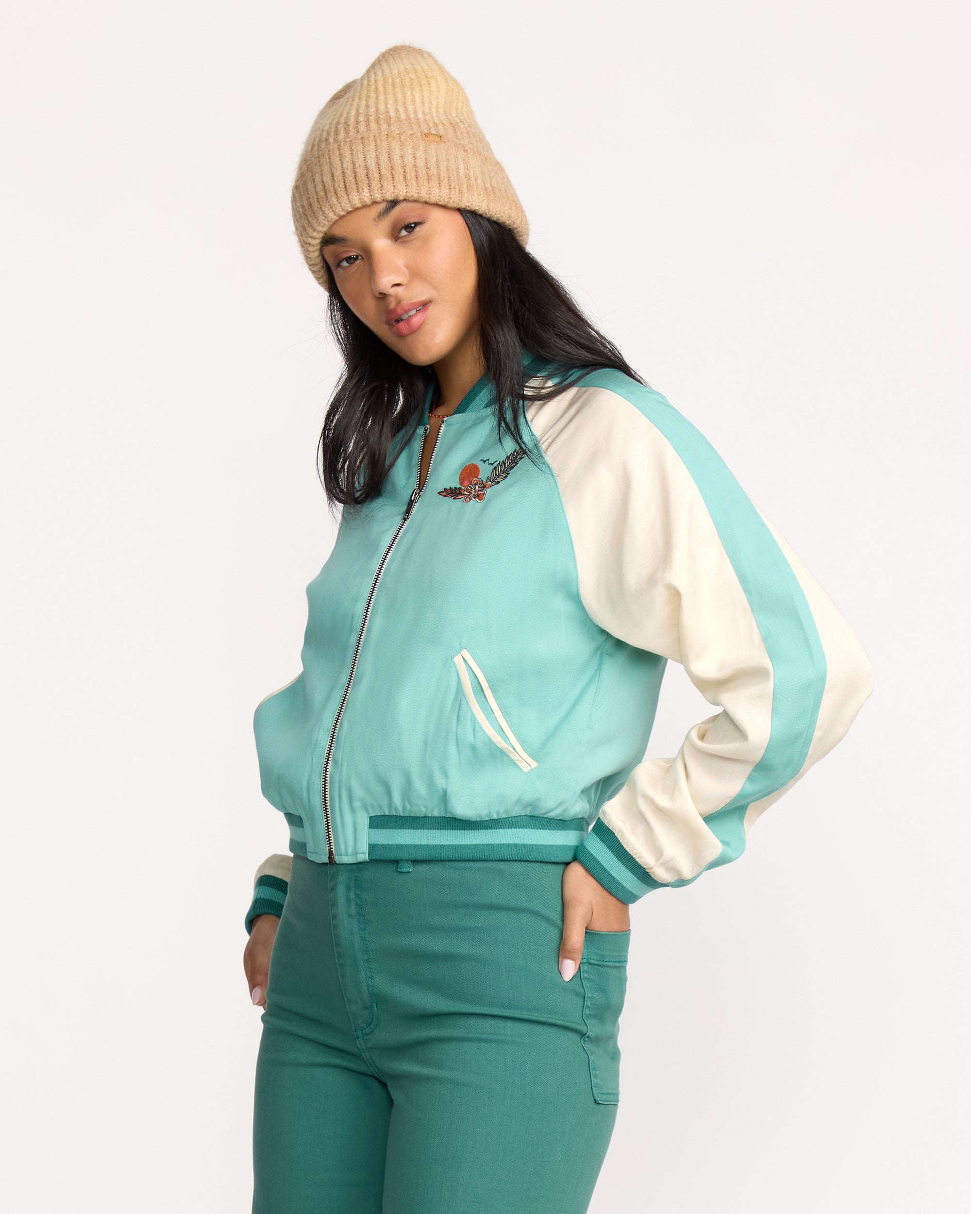 Dream Vacation Souvenir Jacket - Misty Blue