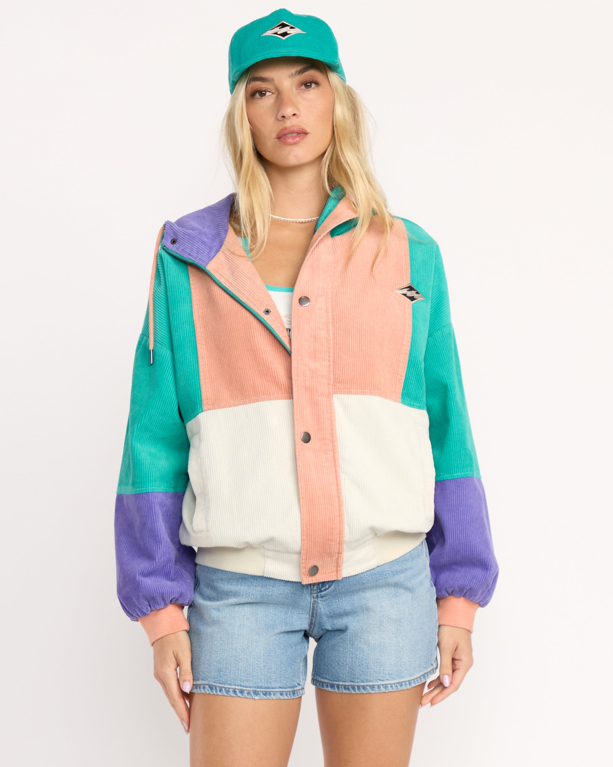 Set The Tone Jacket - Aqua Haze