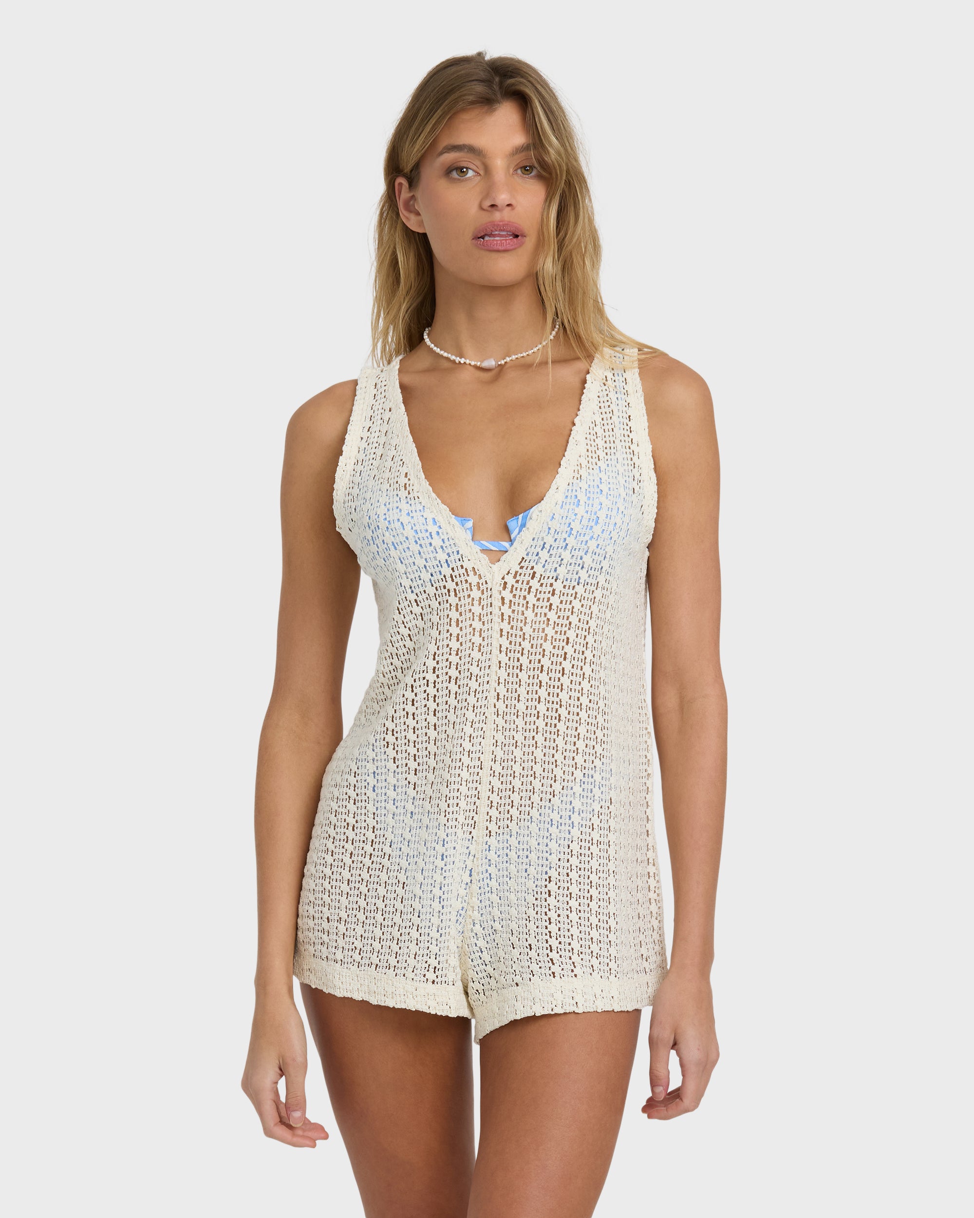 Steller Time Romper - Whitecap