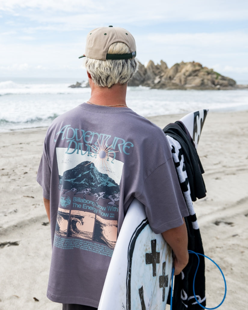 Grow OG A/Div Short Sleeve T-Shirt - Grey Violet