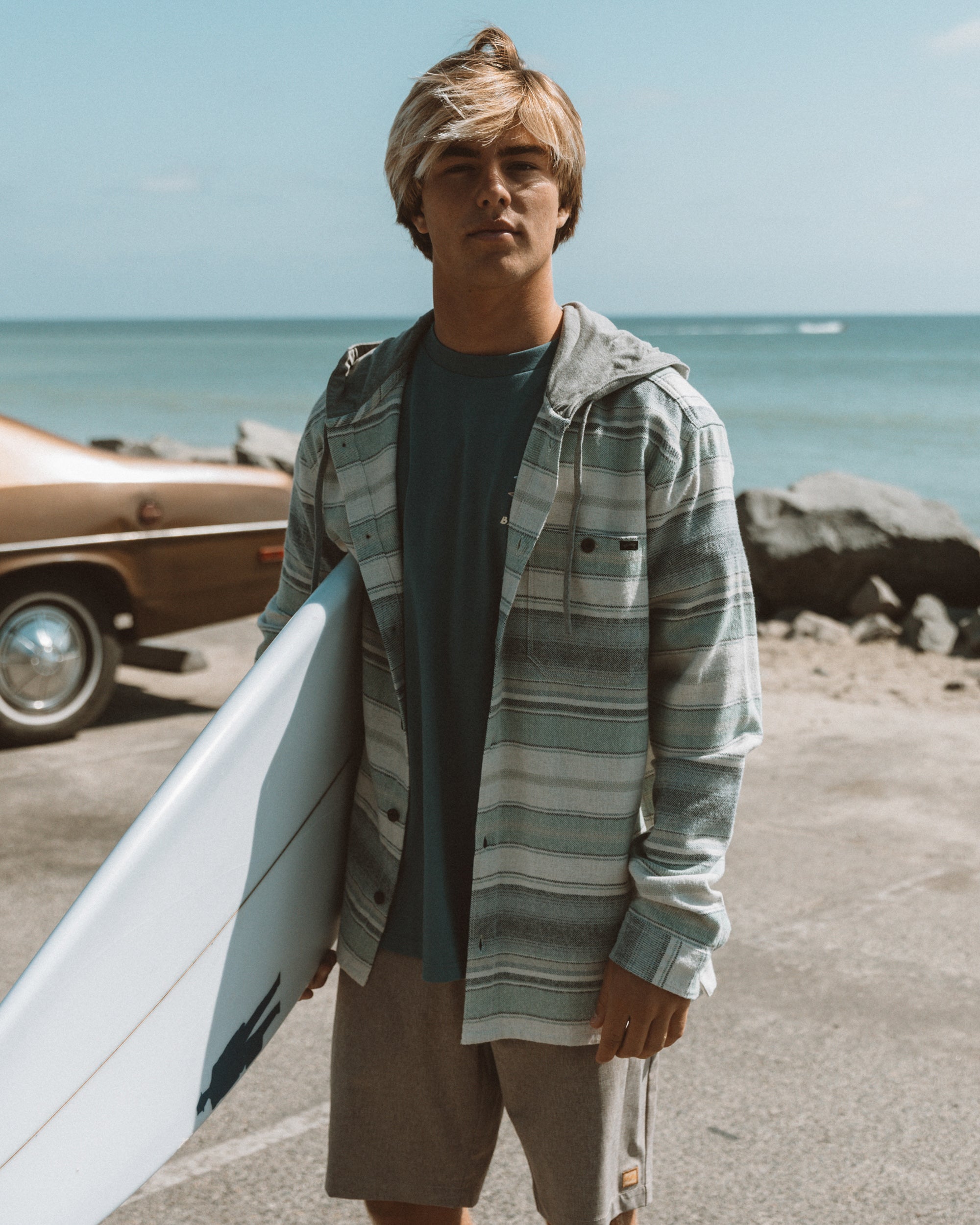 Baja Long Sleeve Flannel Shirt - Oatmeal