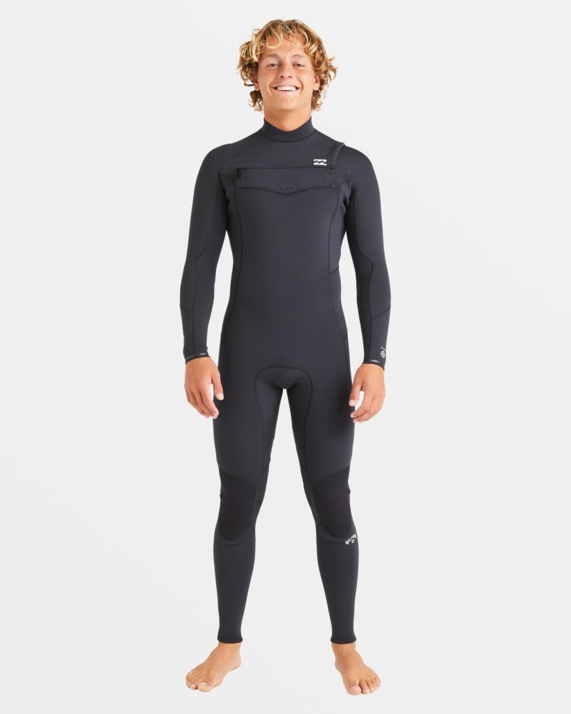4/3mm Absolute Natural Upcycler GBS Chest Zip Wetsuit - Black