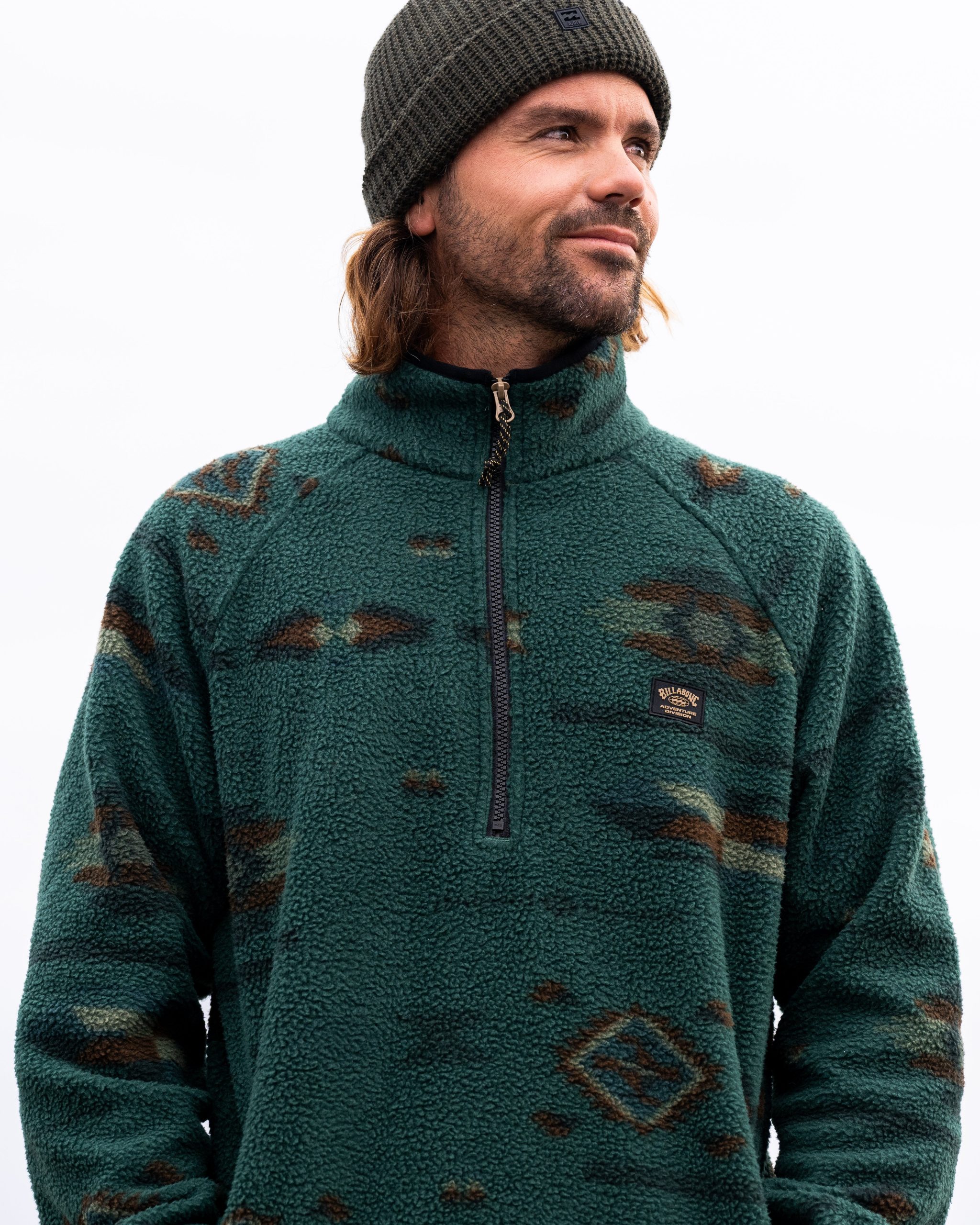 A/Div Boundary Mock Neck Half-Zip Sweatshirt - Smoke Pine