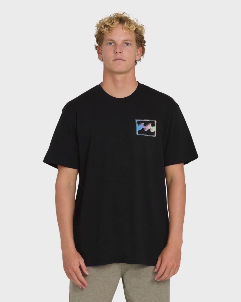 Crayon Wave Premium Short Sleeve T-Shirt - Black