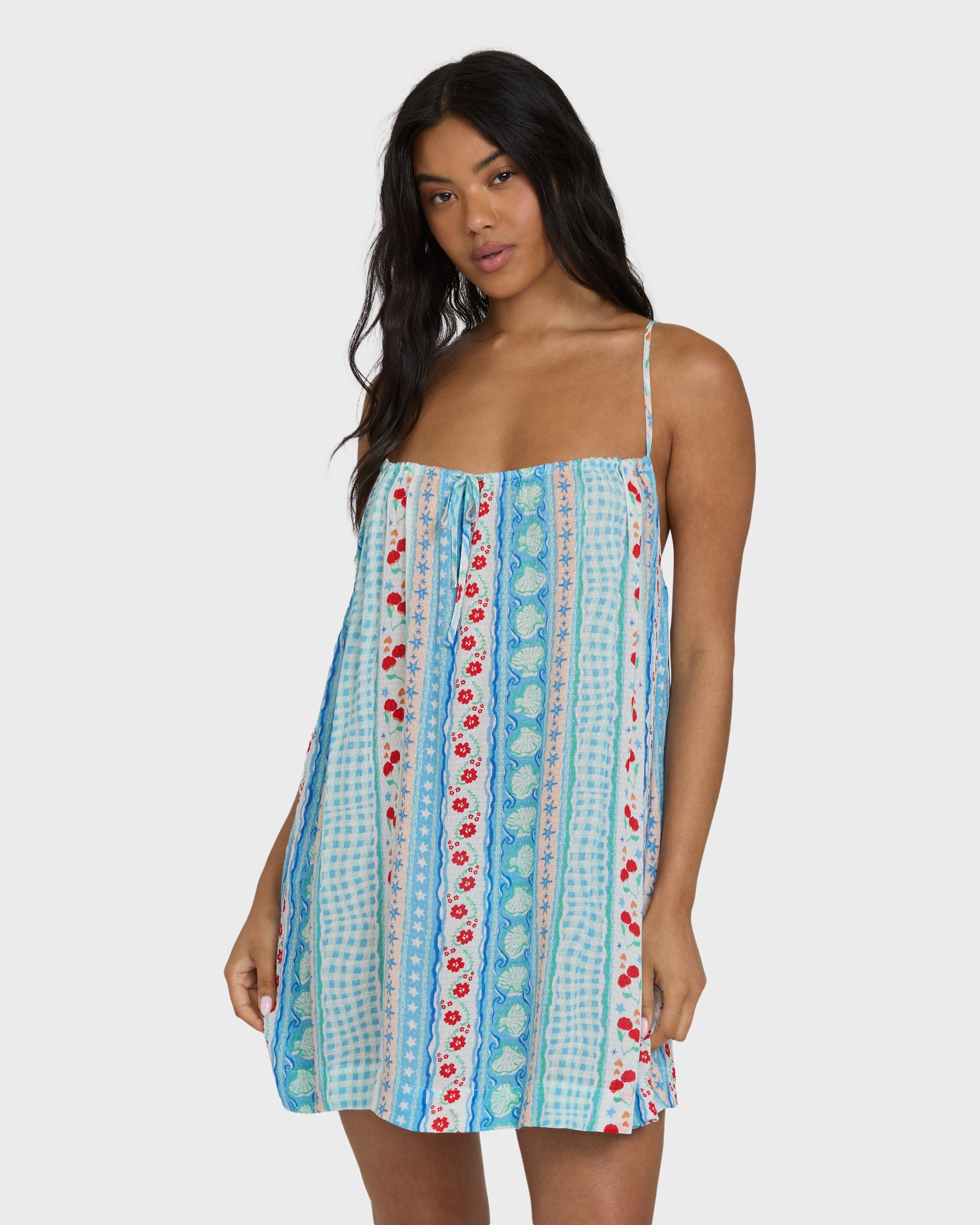 Beach Song Printed Cover-Up Dress - Dream Blue
