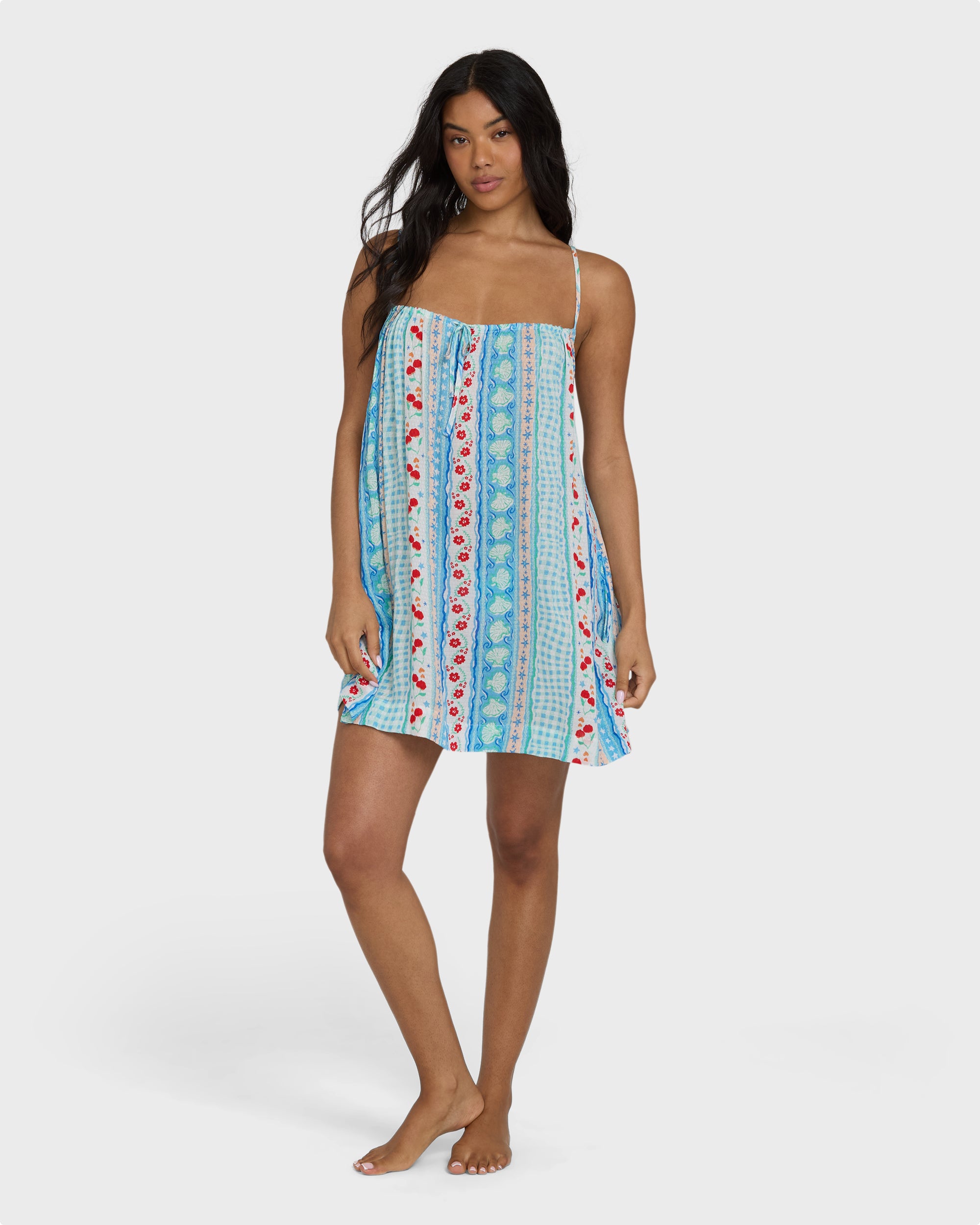 Beach Song Printed Cover-Up Dress - Dream Blue