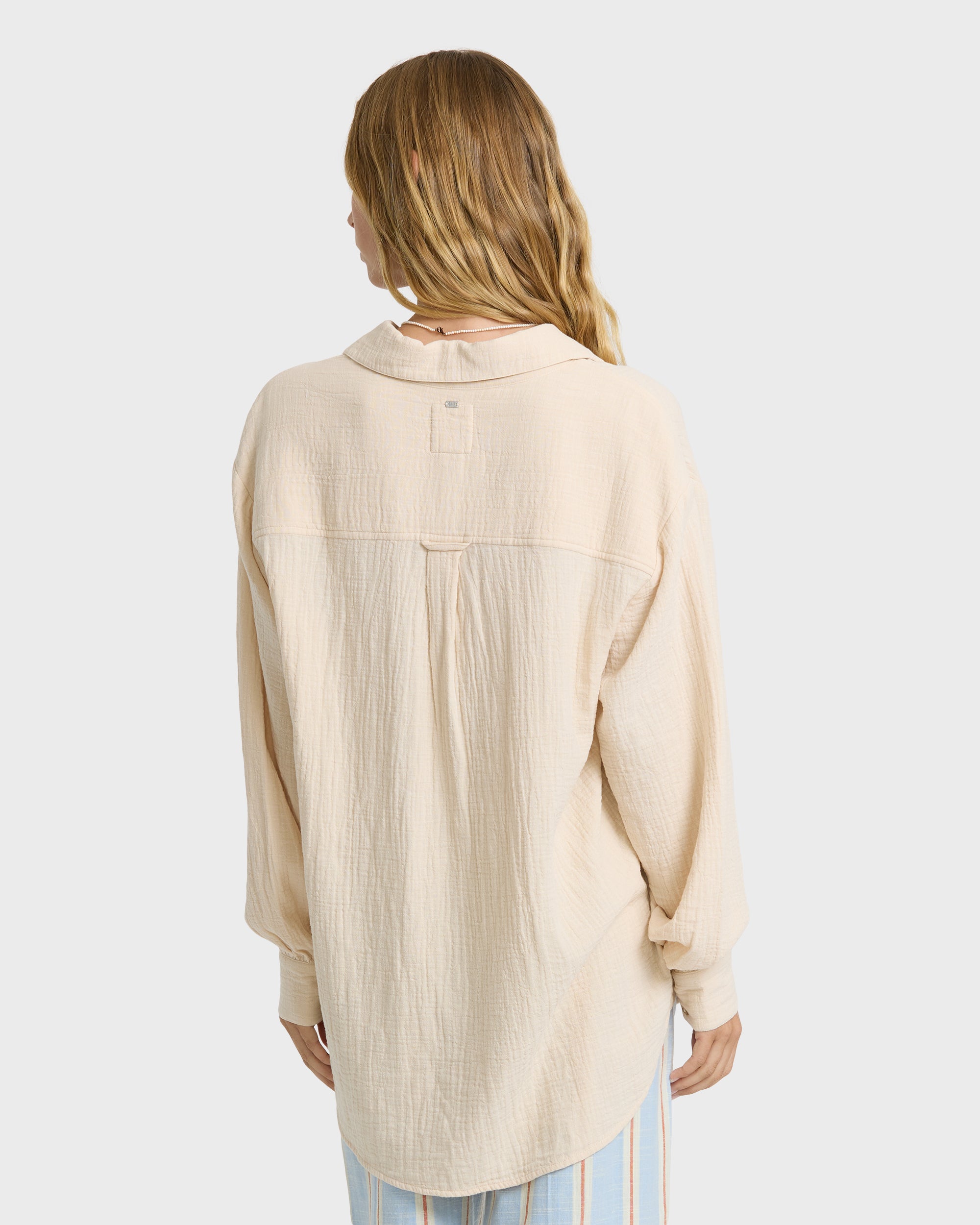 Wanderer Long Sleeve Woven Shirt - Dove