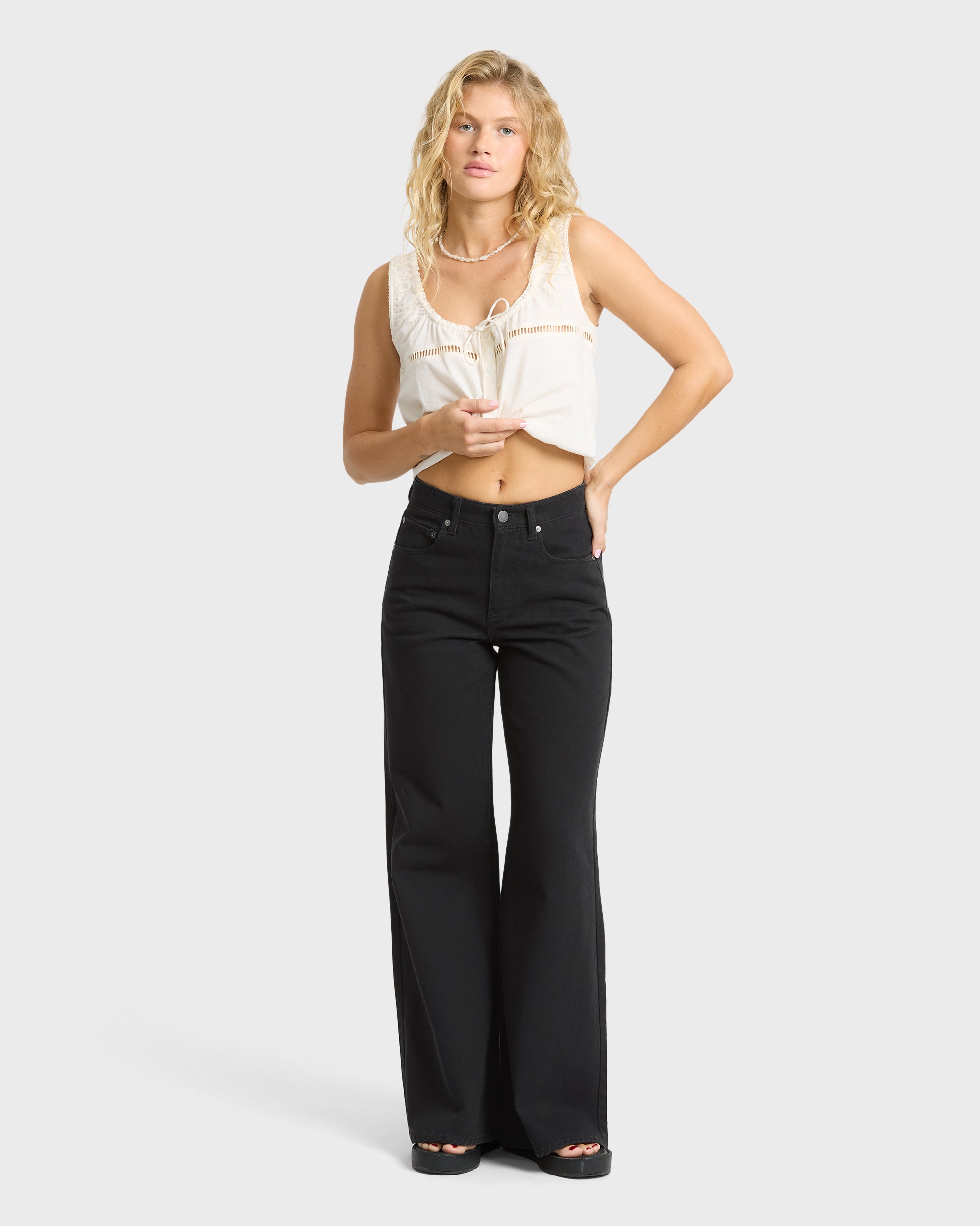 Free Fall Flare Jeans - Black