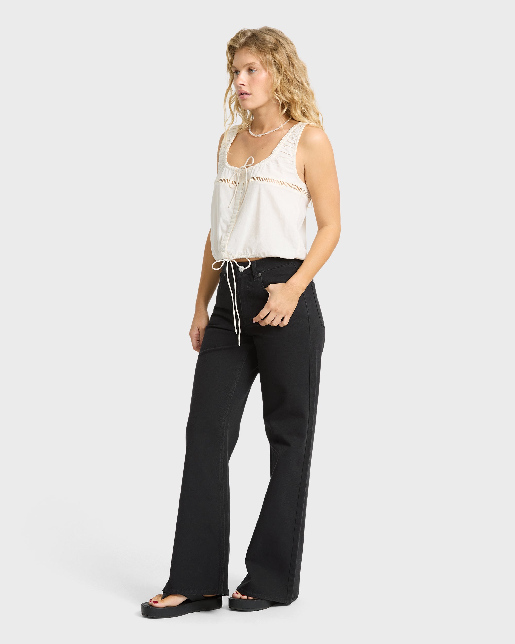 Free Fall Flare Jeans - Black