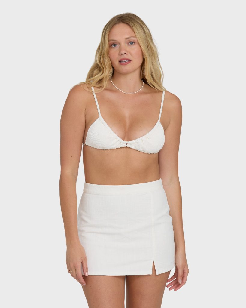Wave Washed Mini Skirt - Salt Crystal