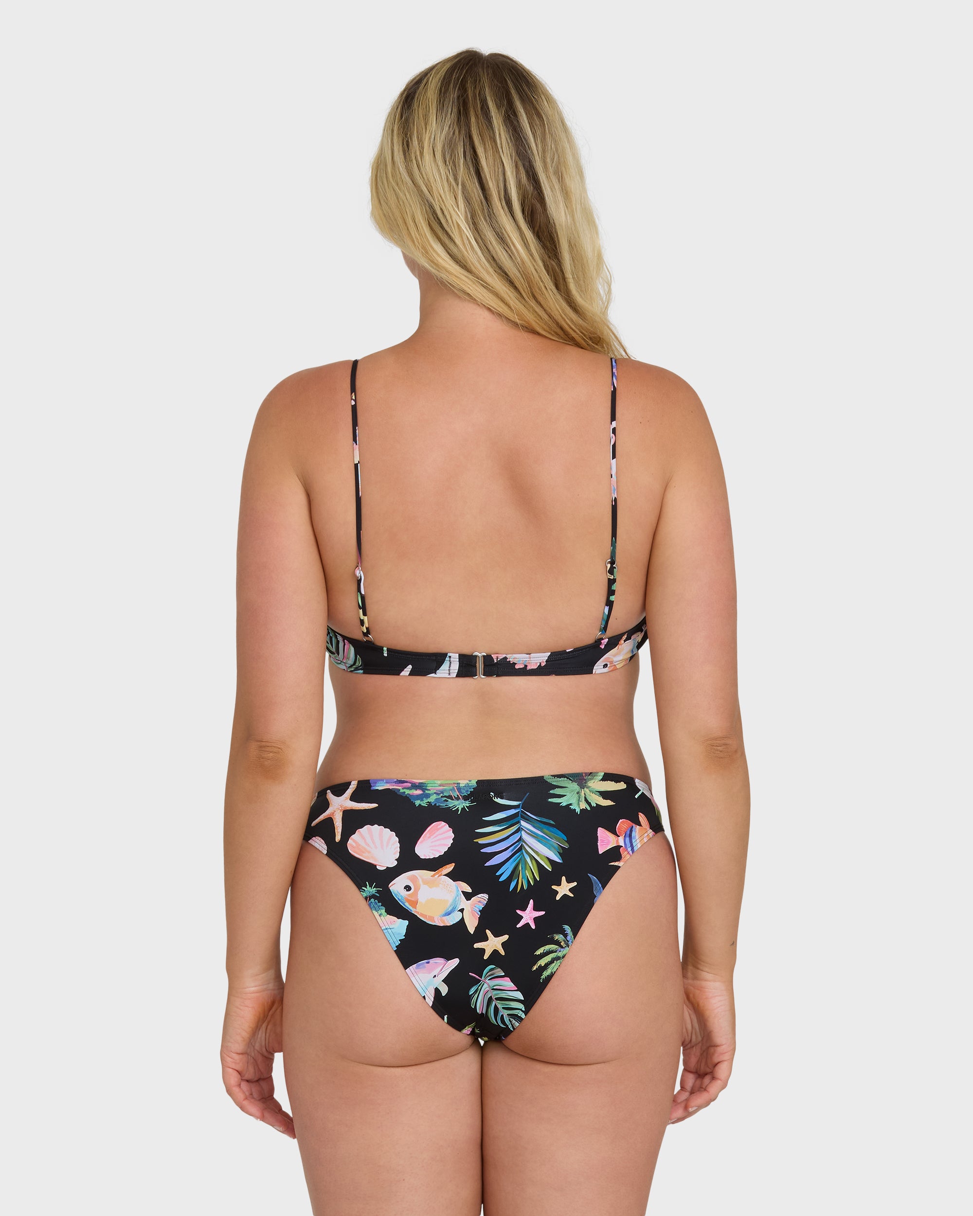 Party Wave Hike Bikini Bottoms - Black Pebble