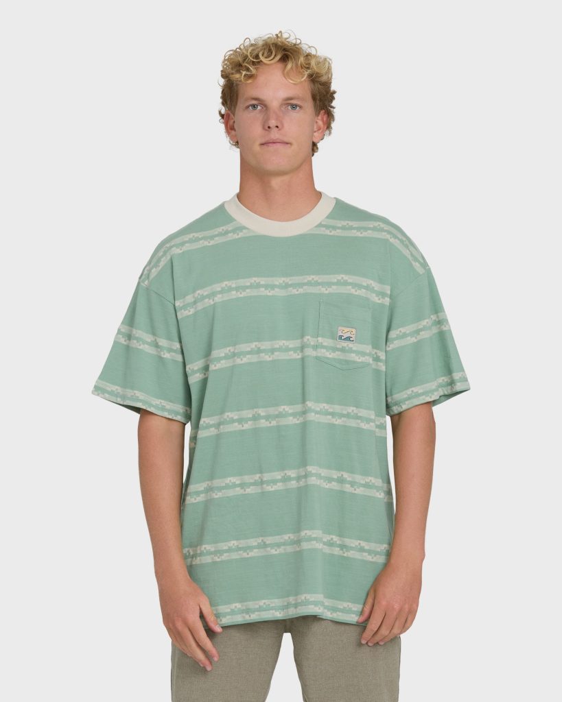 Baxter Short Sleeve Knit T-Shirt - Granite Green