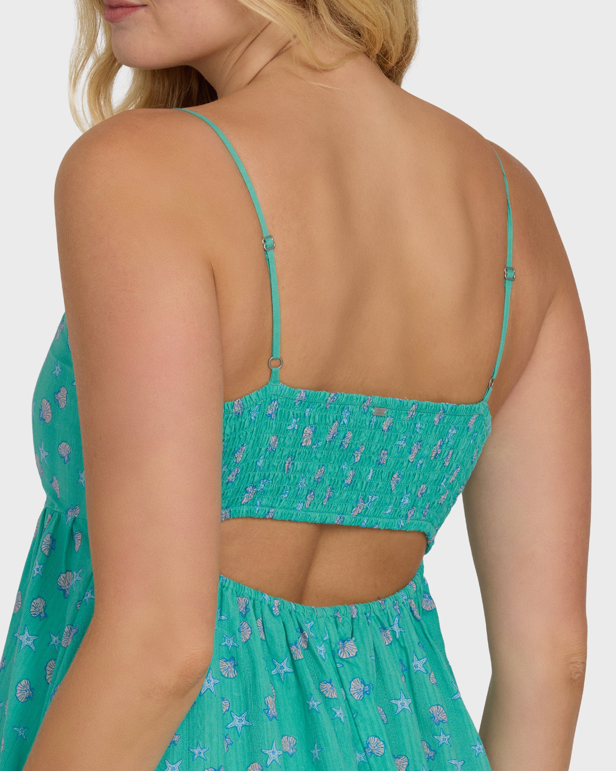Island Heat Mini Cover-Up Dress - Green Tropics