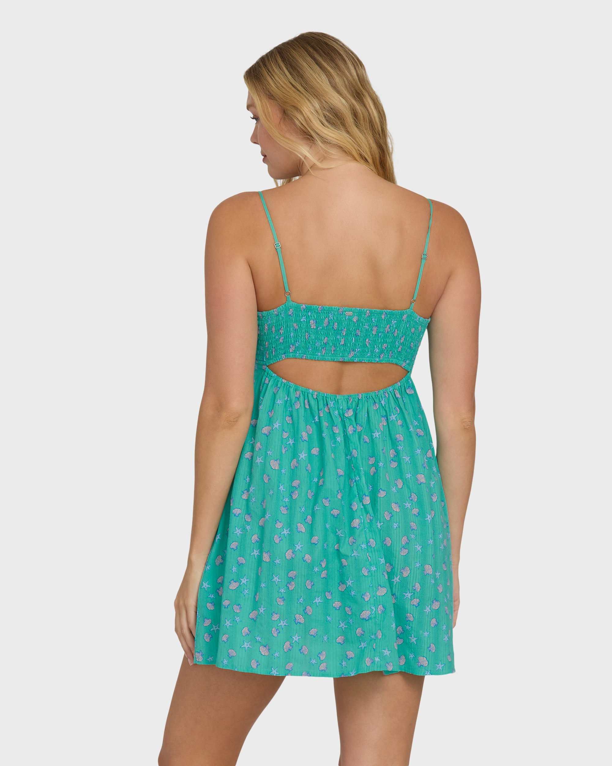 Island Heat Mini Cover-Up Dress - Green Tropics