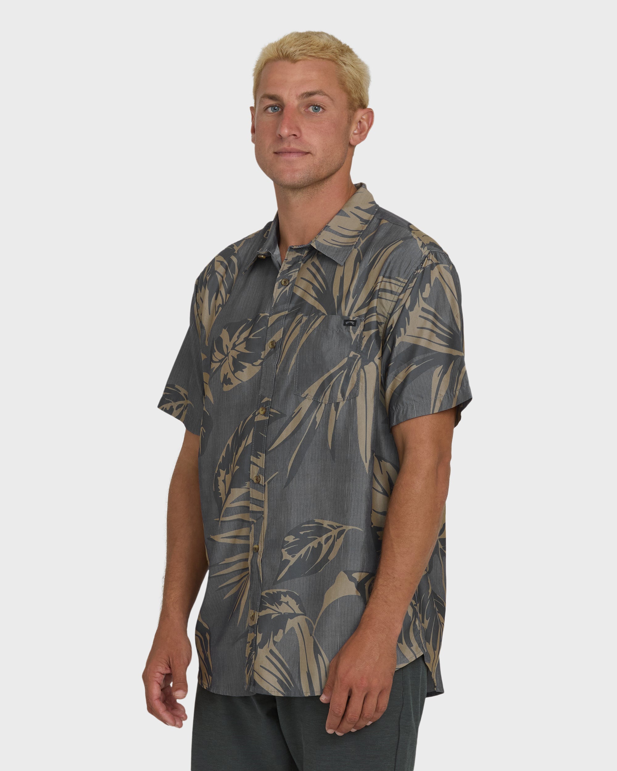 Sundays Lounge Short Sleeve Woven Shirt - Black