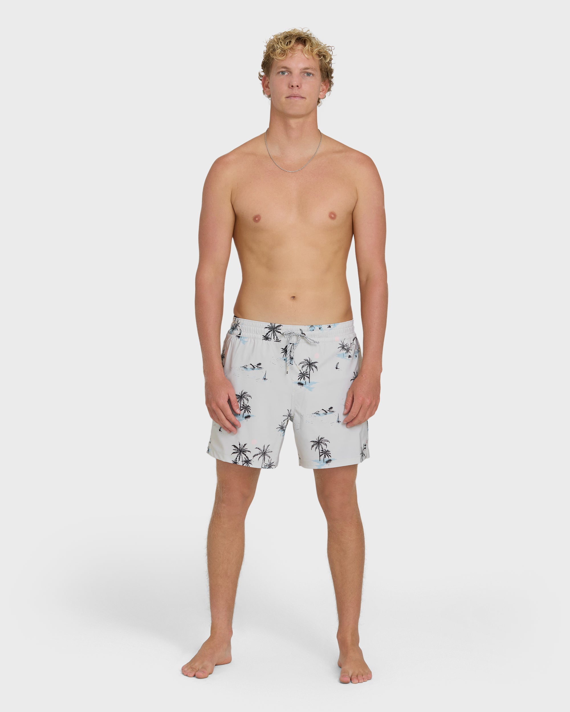 Lineup Laybacks 16" Trunks - Fog Gray