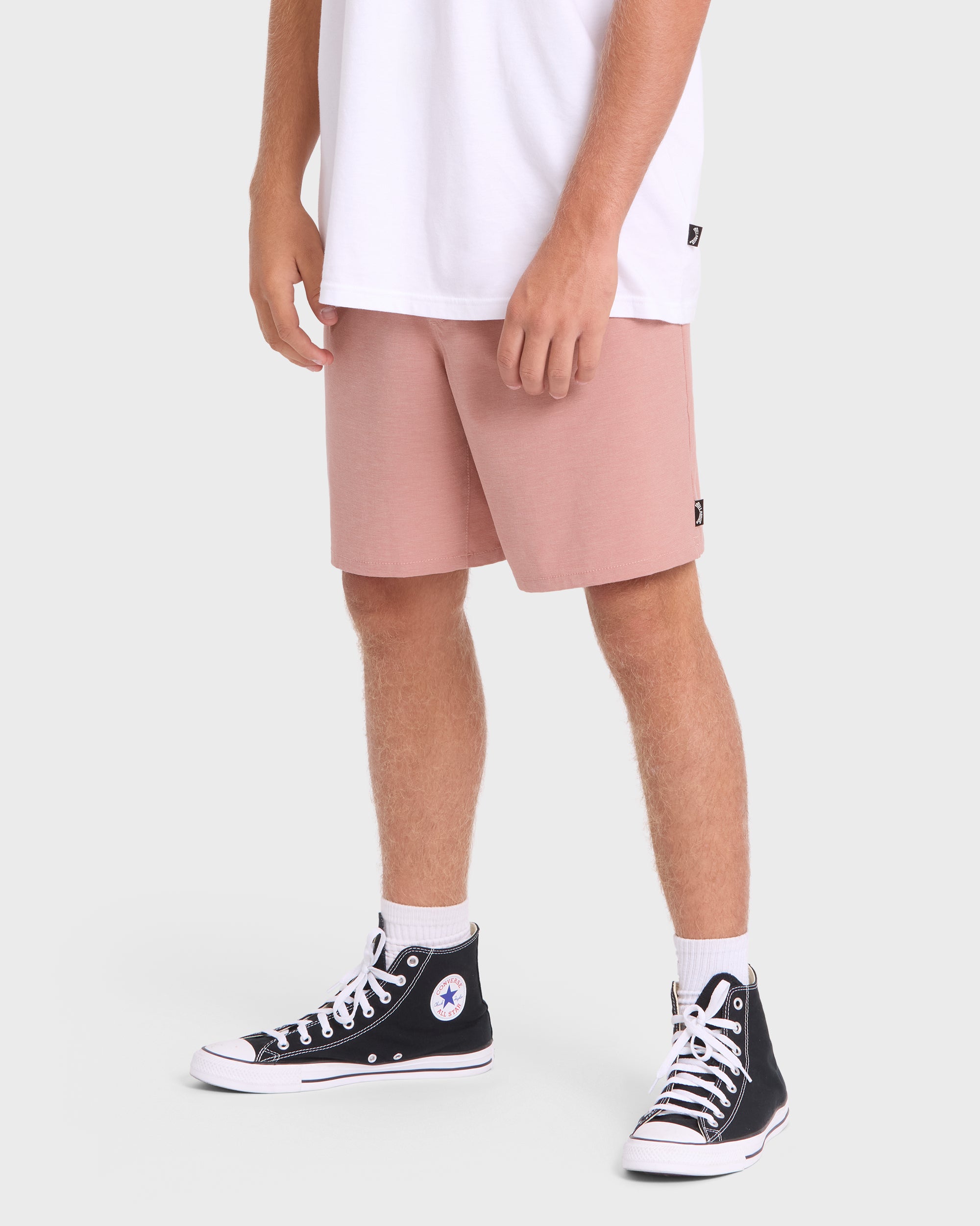 Crossfire Elastic Wave Washed 18" Amphibian Hybrid Shorts - Ash Rose