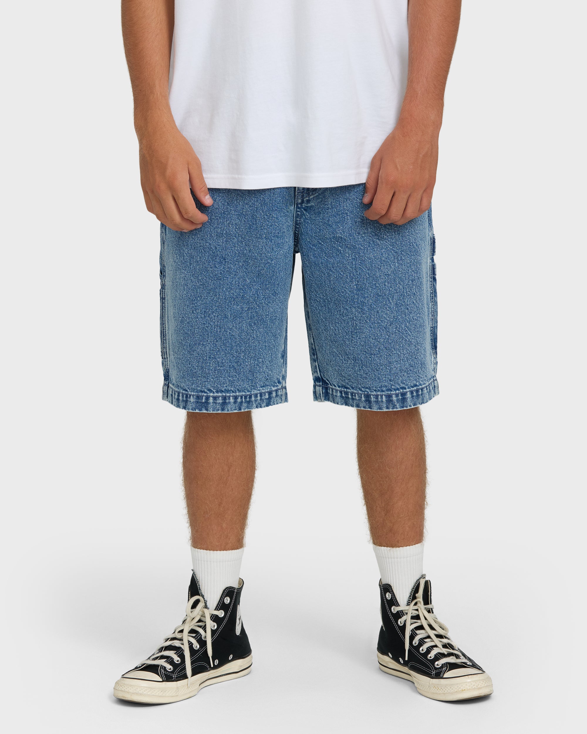 Bad Dog 22" Denim Shorts - Faded Denim