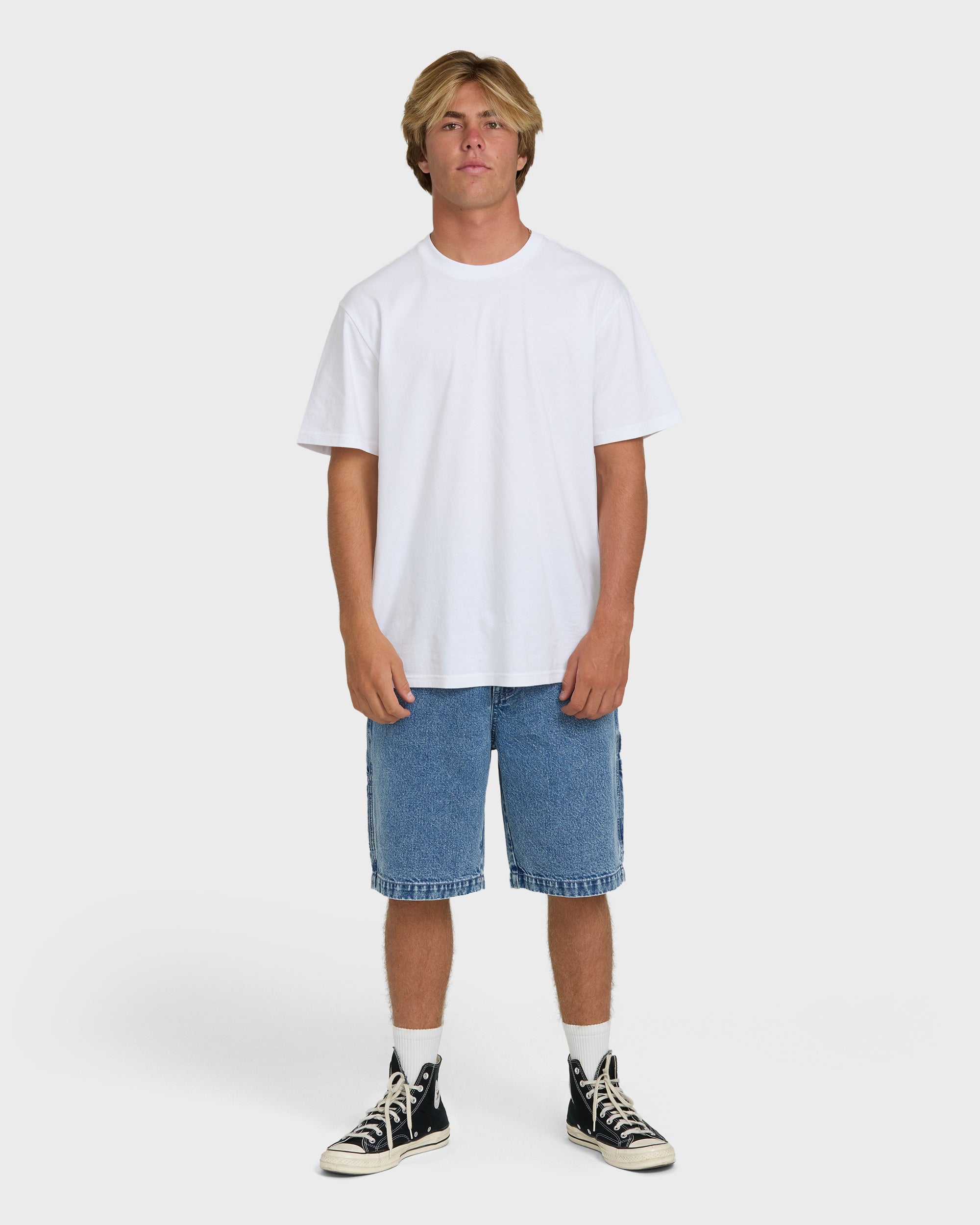 Bad Dog 22" Denim Shorts - Faded Denim