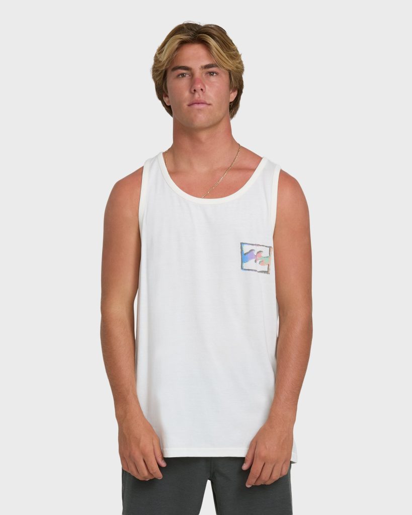 Crayon Wave Premium Tank Top - Off White