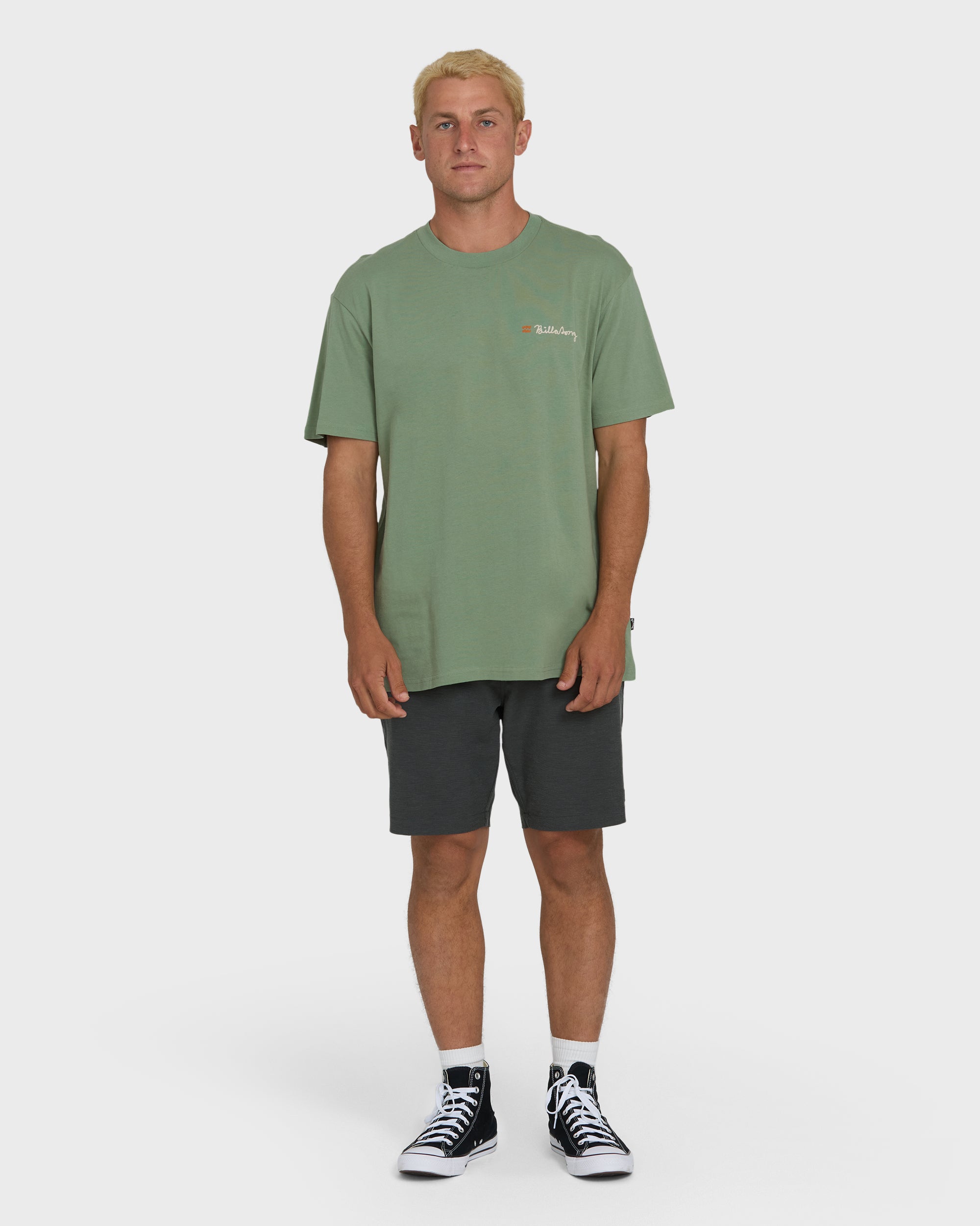 Making Tracks Premium Short Sleeve Knit T-Shirt - Hedge Green