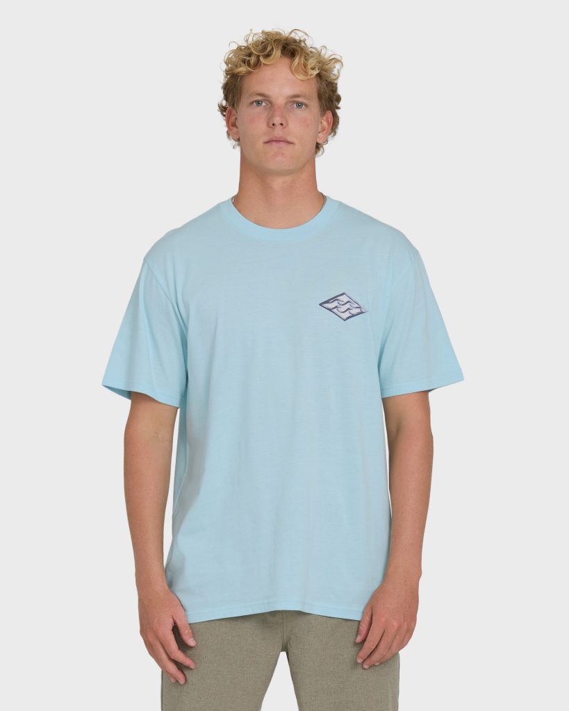 Dim Arch Premium Short Sleeve Knit T-Shirt - Coastal Blue