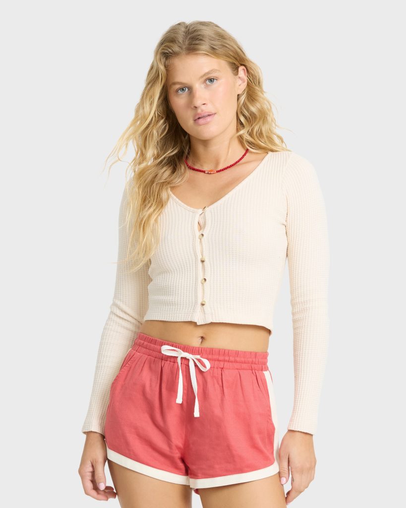 Paxton Long Sleeve Cotton Knit Top - White Cap