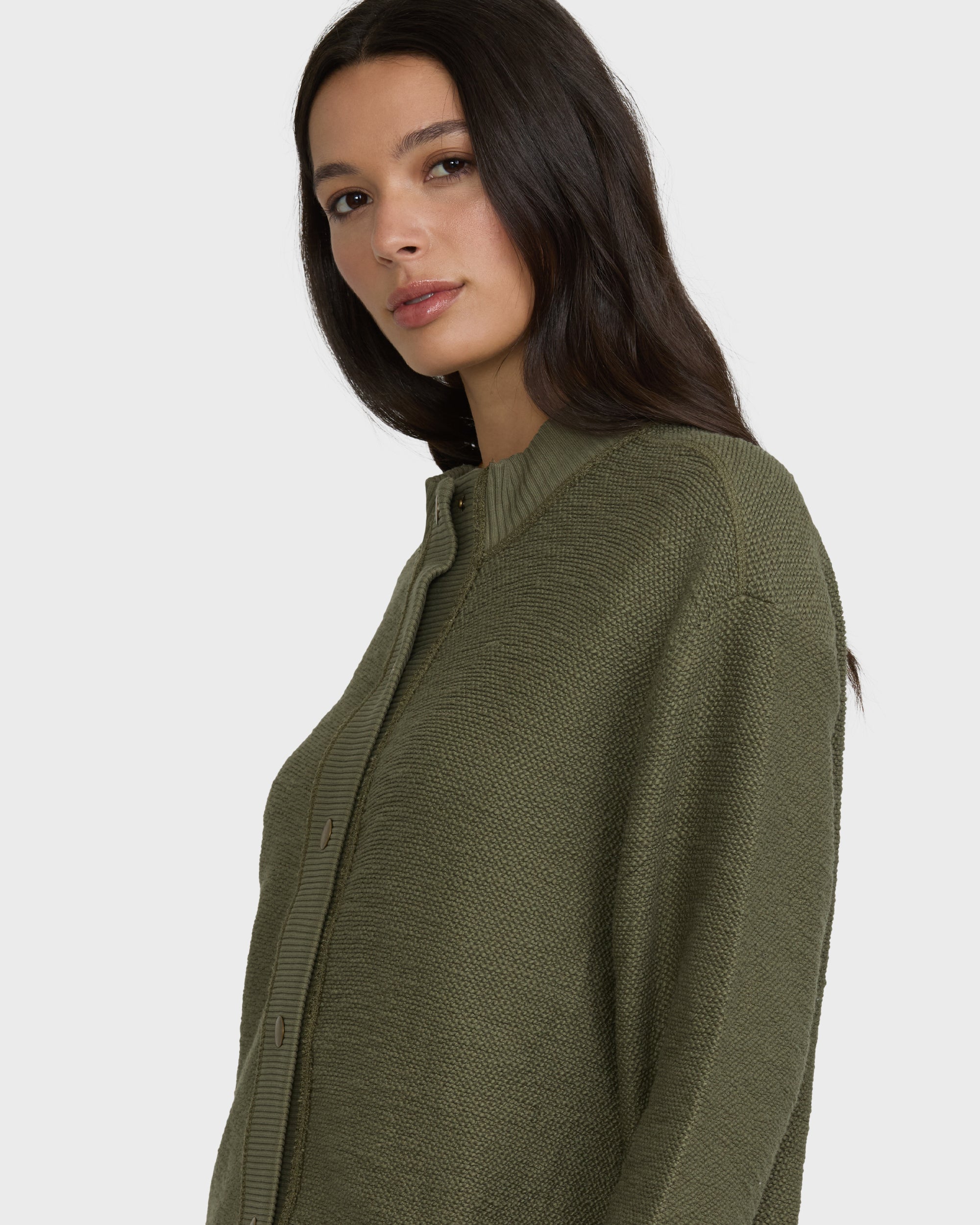 Fire Side Fleece Shacket - Canteen